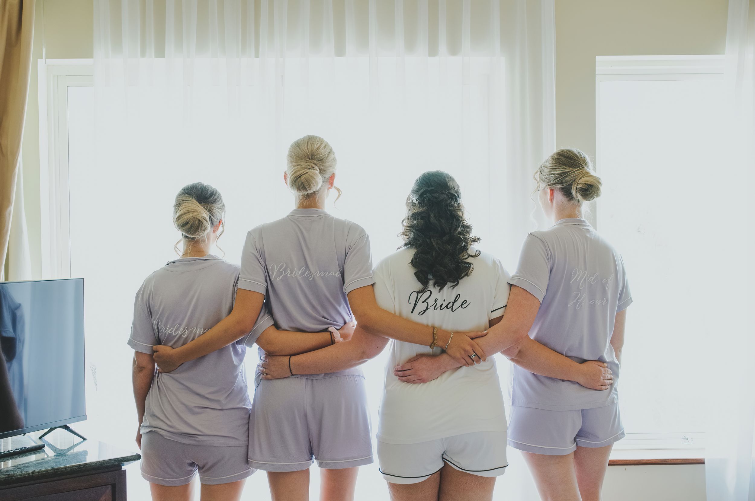 Wedding prep photos bride bridesmaid