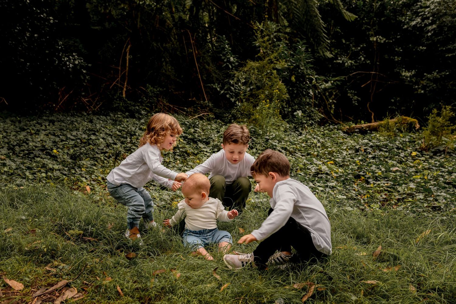 Lifestyle family photos in forest in Sassafras