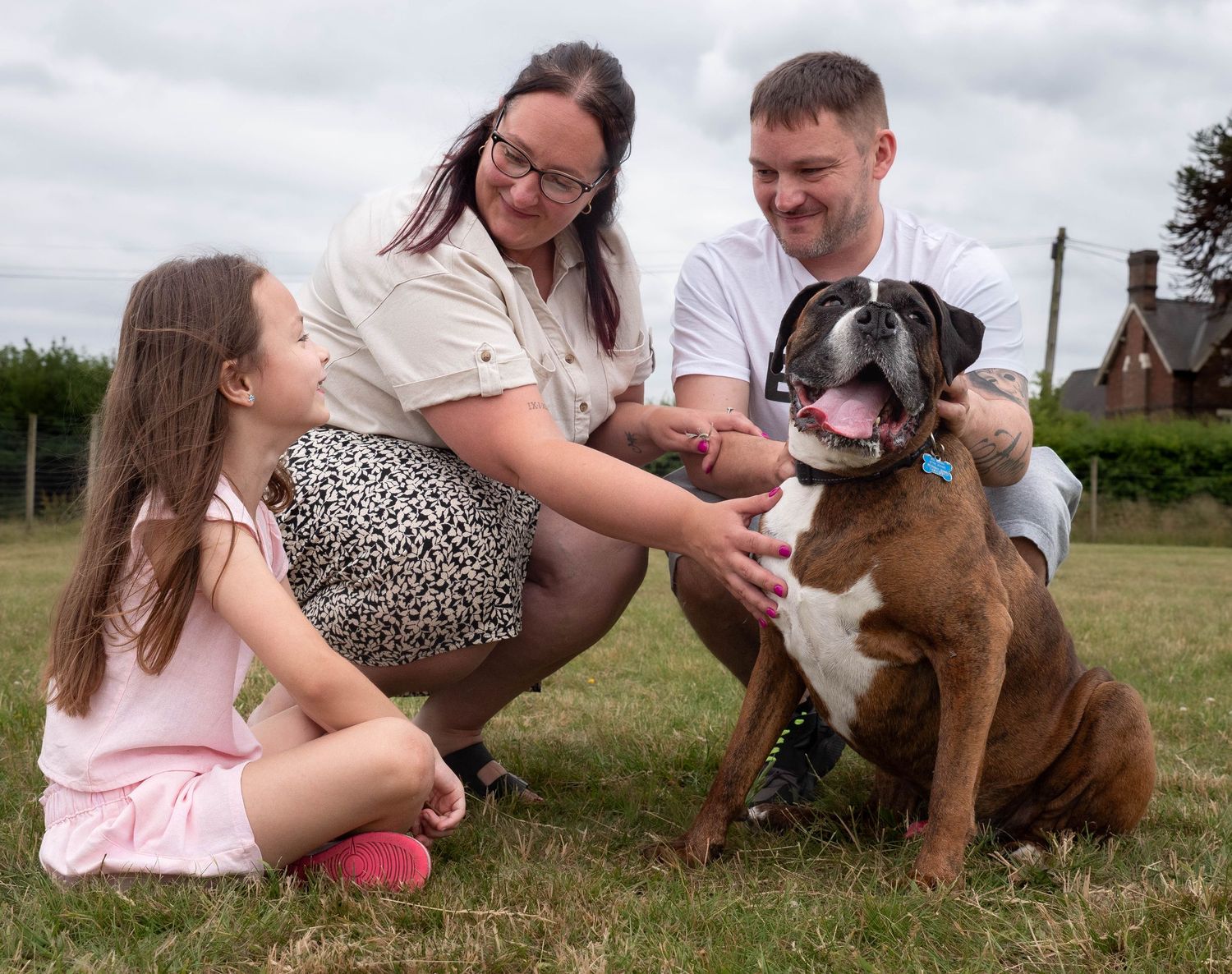 Derby secure field engagement shoot with children and dog