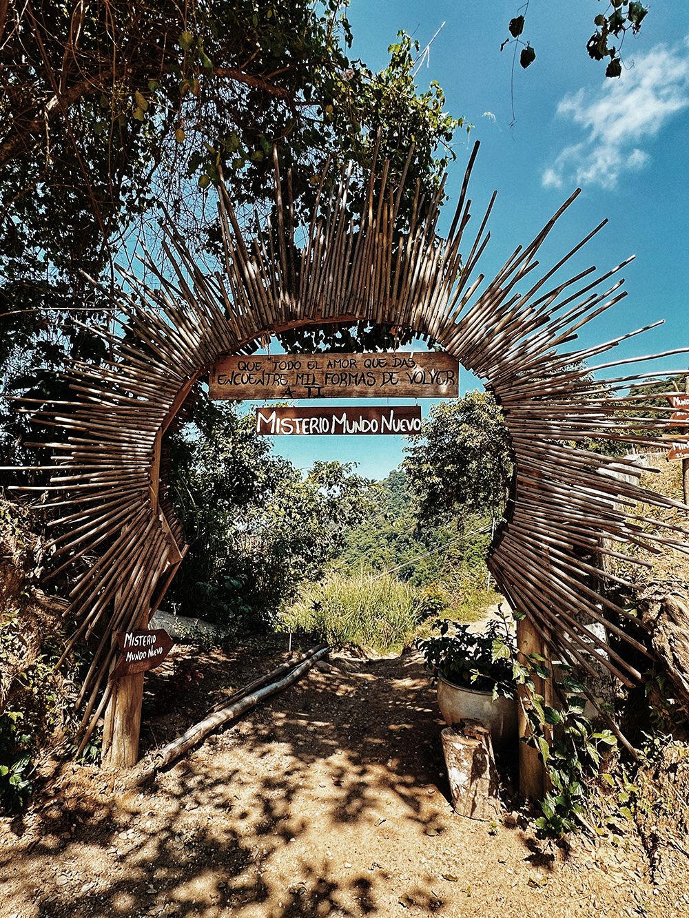 Entrance Portal of a hostel made with wood