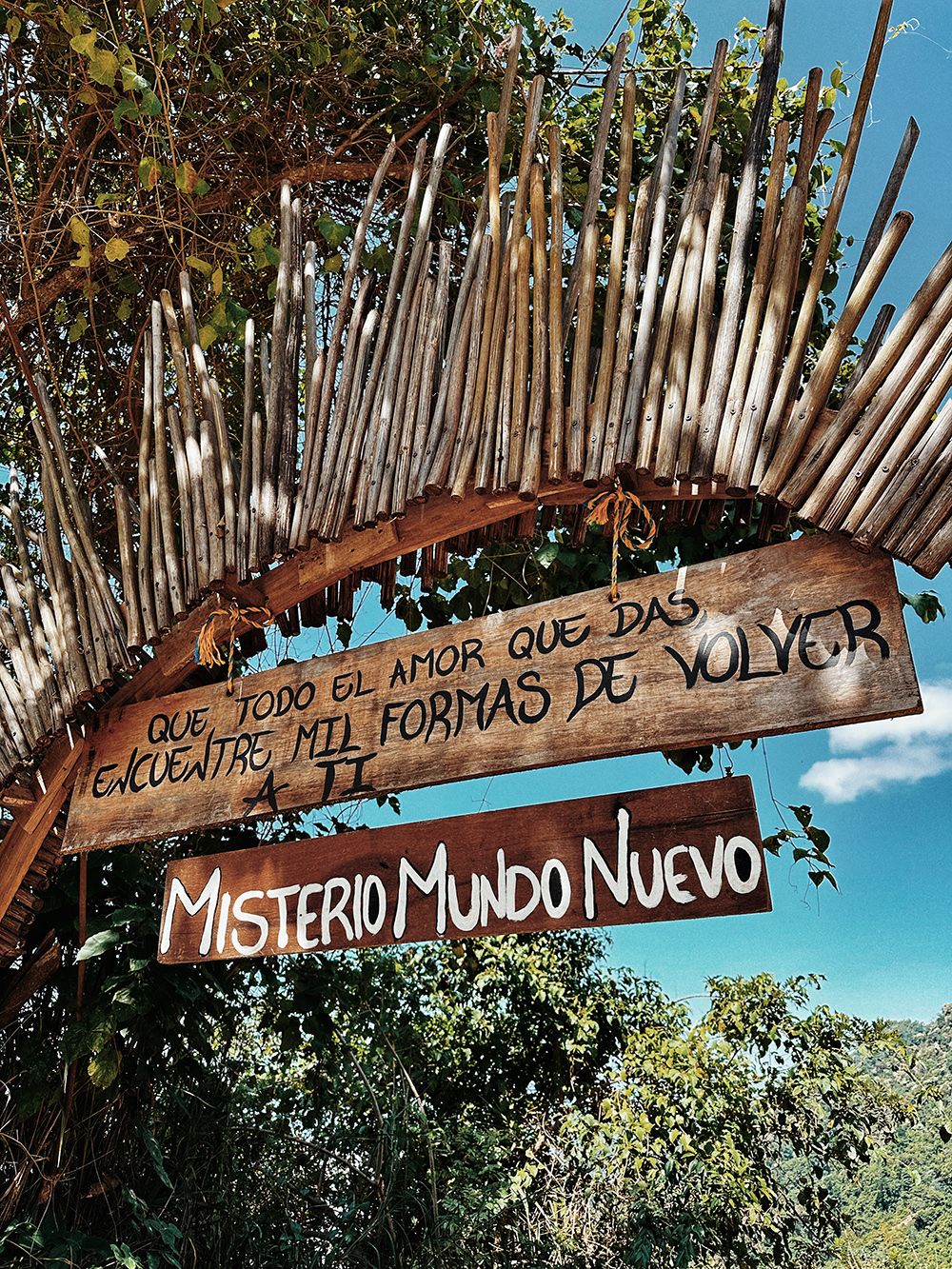 Entrance Portal of a hostel made with wood