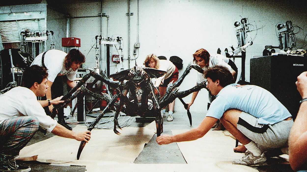 Spider Gremlin behind the scenes