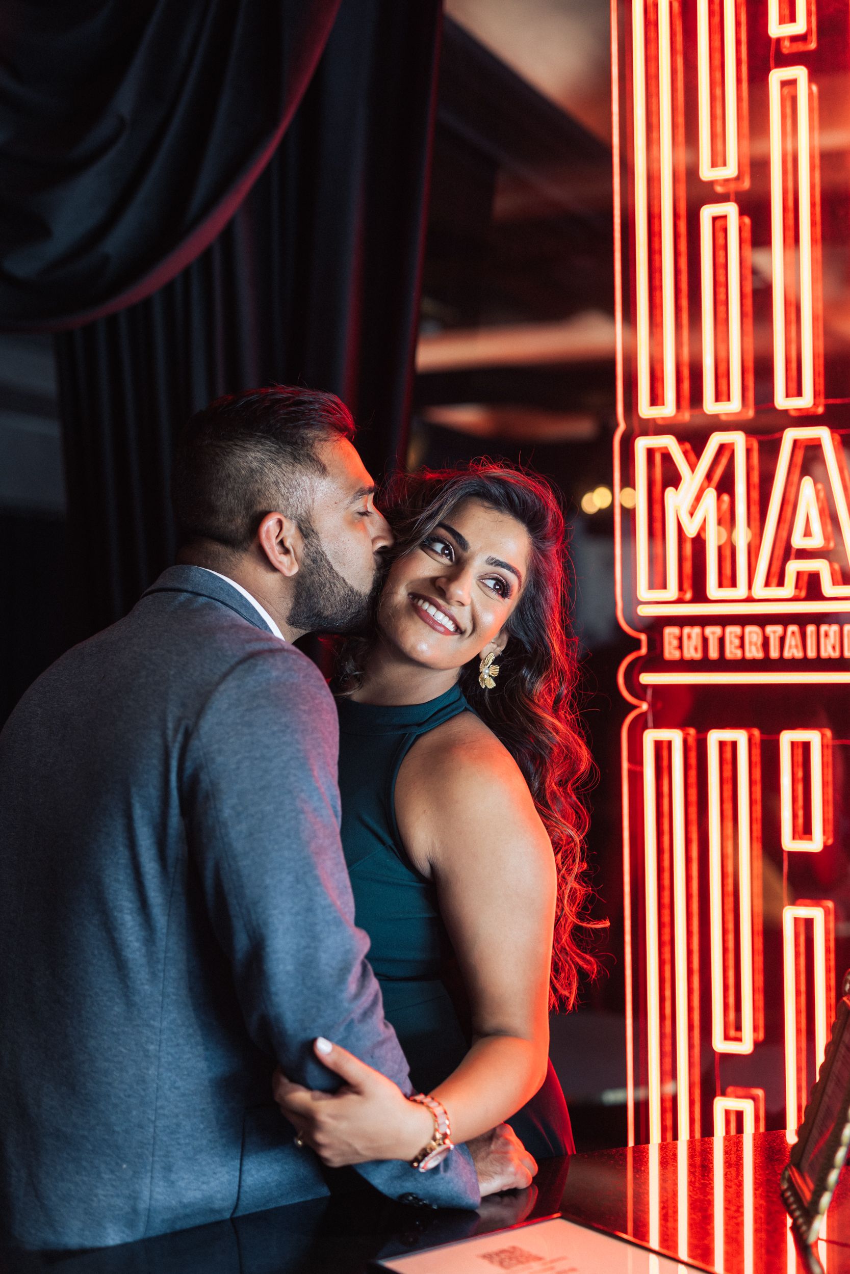 Portugal wedding photographer captures engagement photoshoot at Maxime Hotel Lisbon, with cinematic & editorial photo style