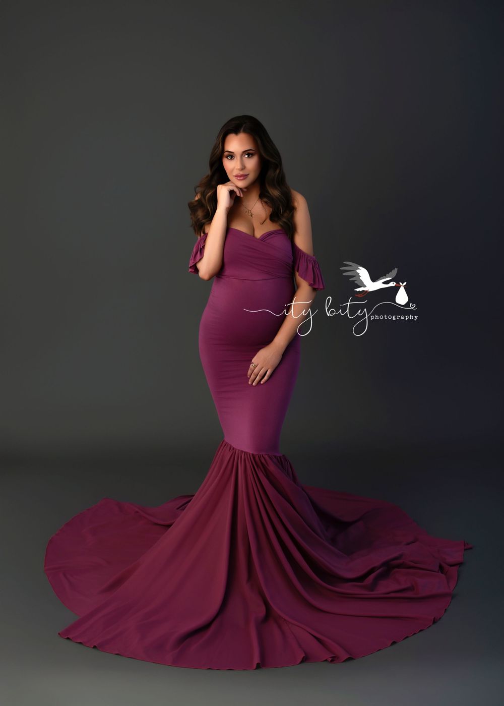 Downtown Cleveland Pregnancy Photographer Luxury Maternity Session Studio