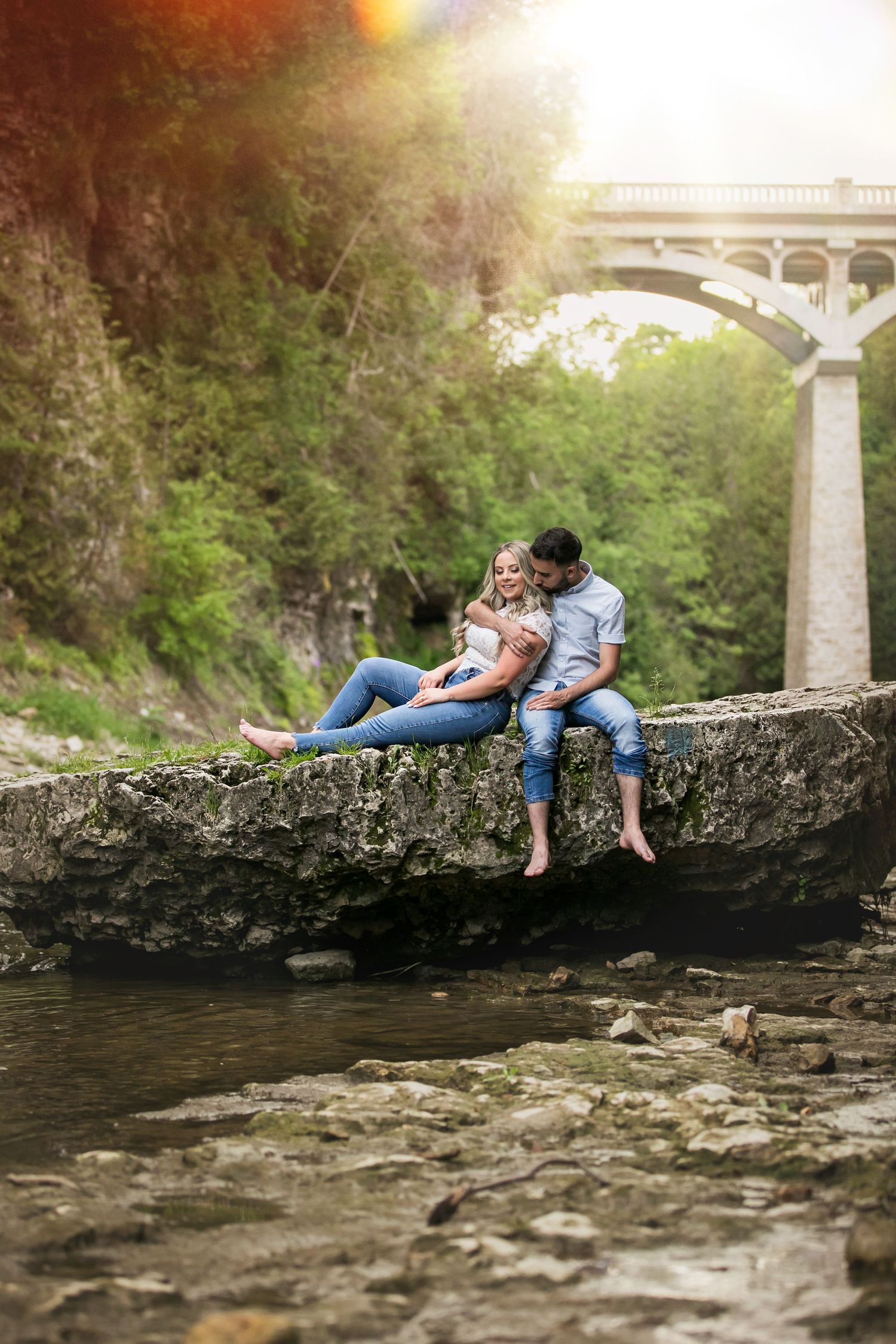 Elora Gorge Ontario Spring Summer Engagement Photos by Shawn Van Daele