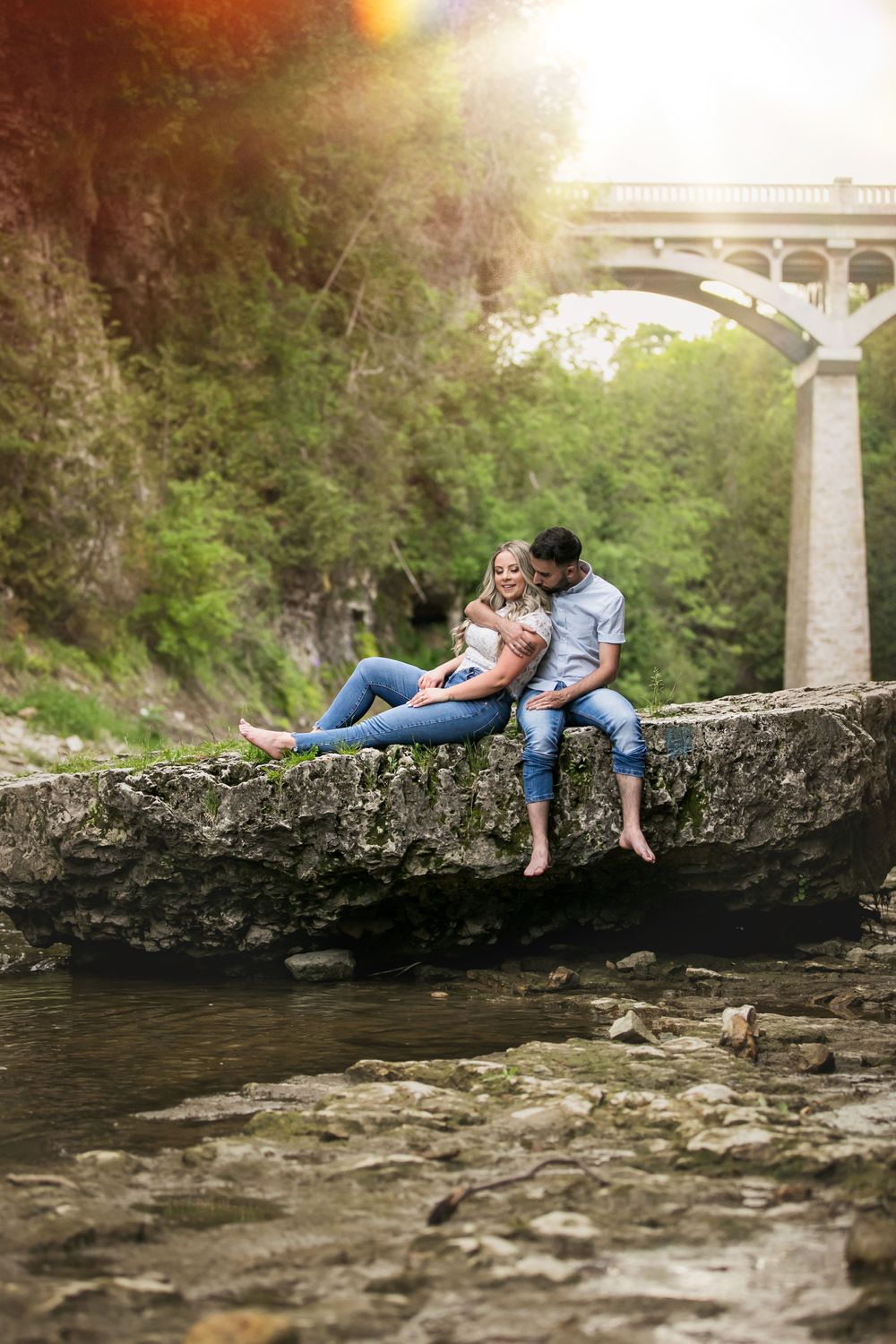 Elora Gorge Ontario Spring Summer Engagement Photos by Shawn Van Daele