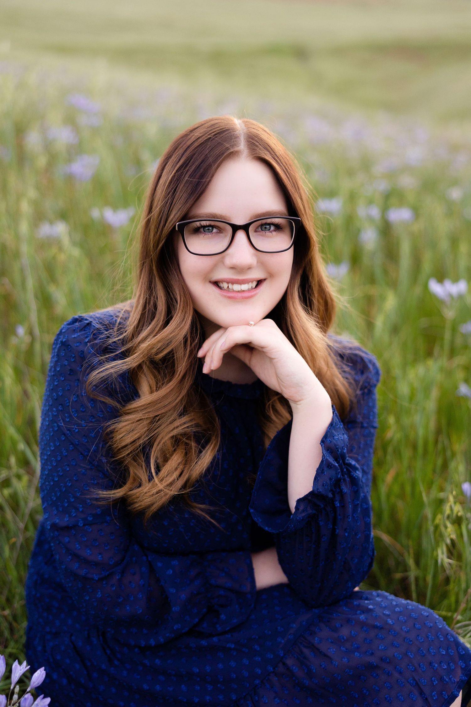 Senior Portrait in Wildflowers Orland, California, Northern California