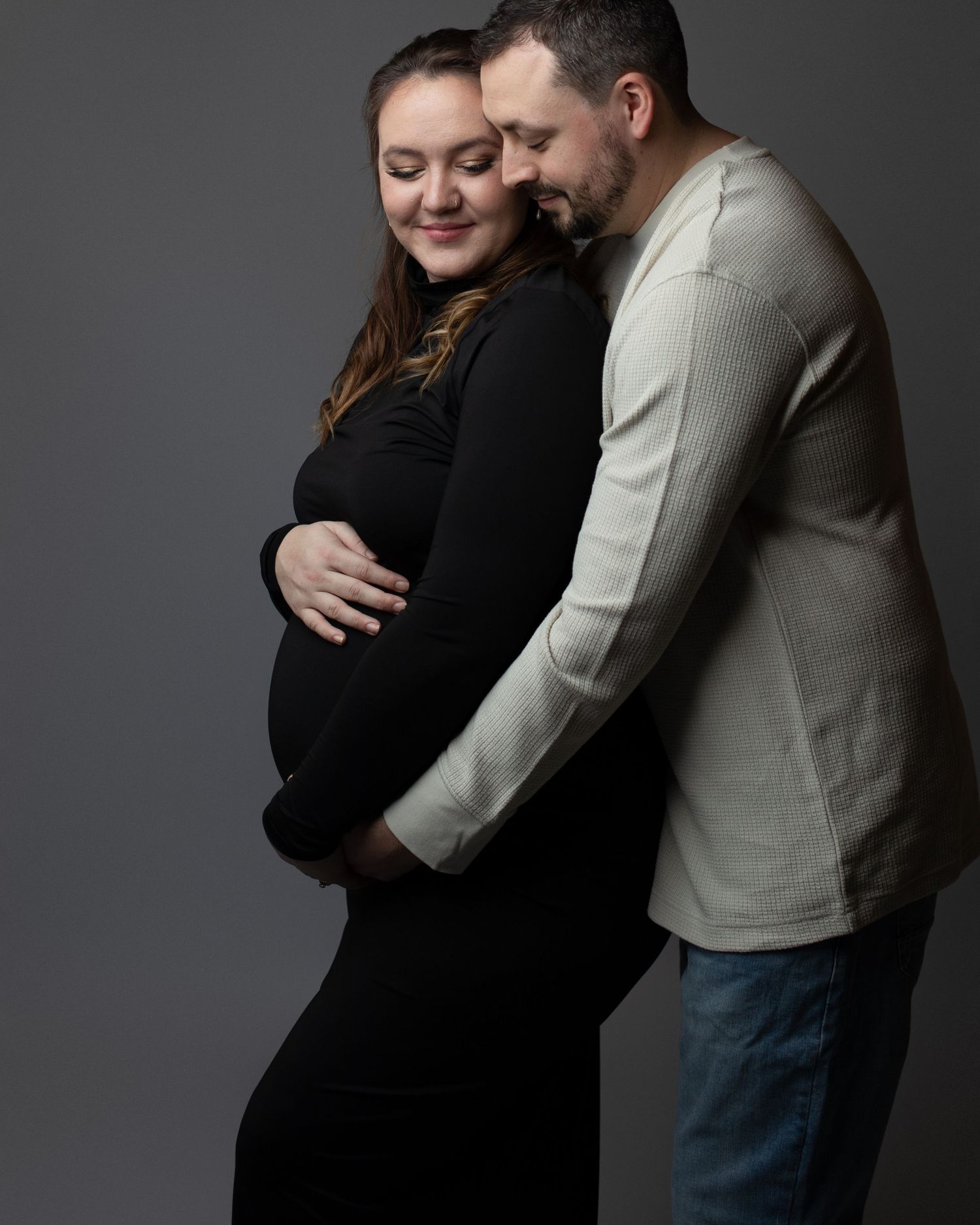 Professional maternity photo with husband