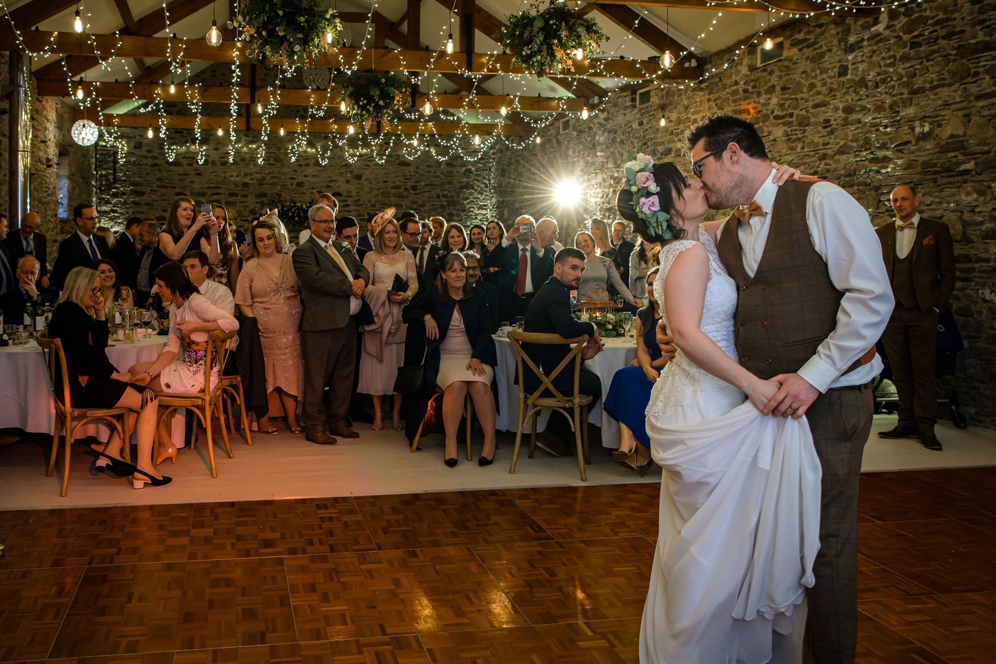 First dance at New House Farm barn wedding venue