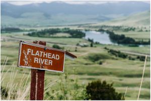 image of a sign that says flathead river