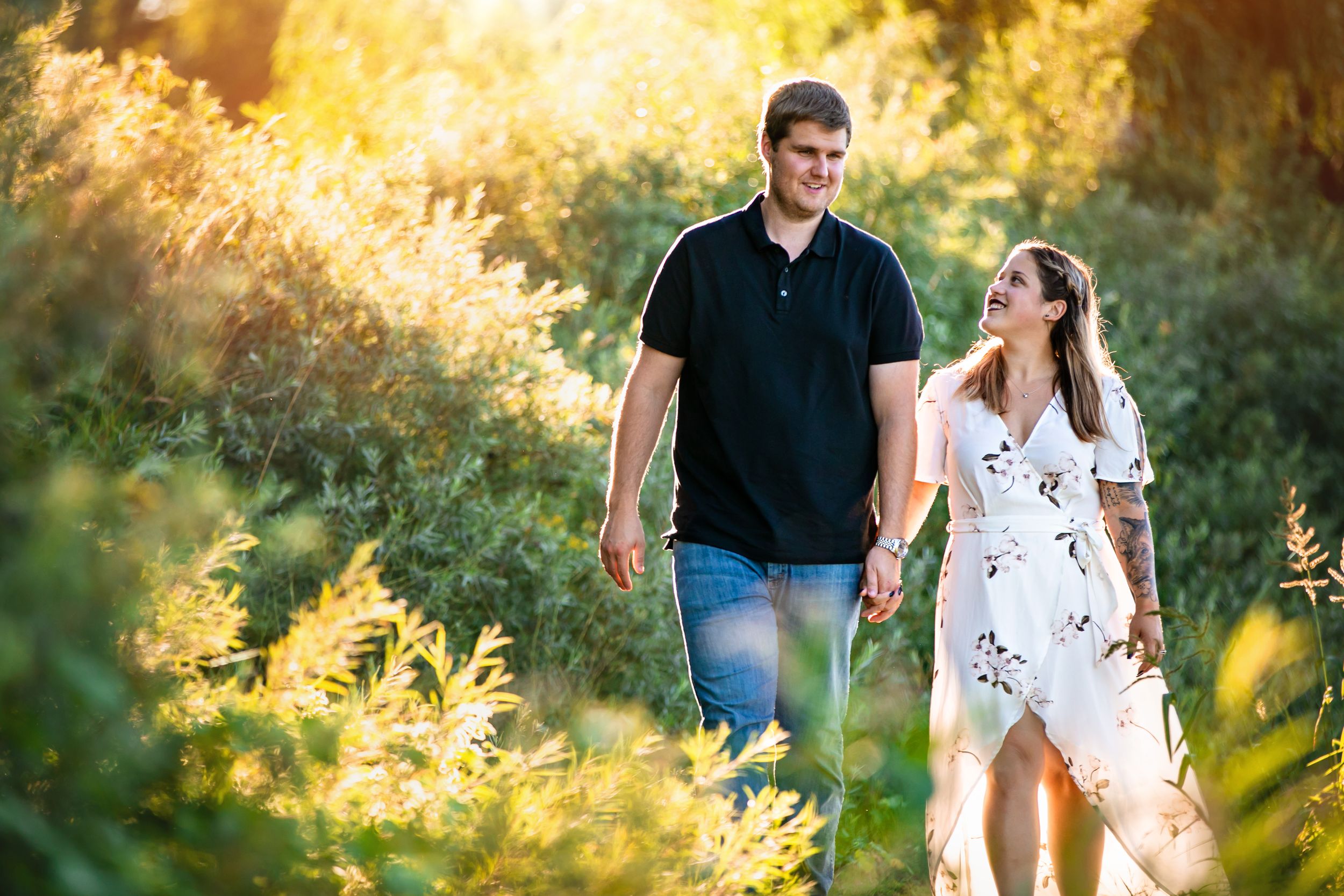 Cute and quirky engagement photos at Fanshawe Conservation Area London Ontario by wedding photographer Shawn Van Daele