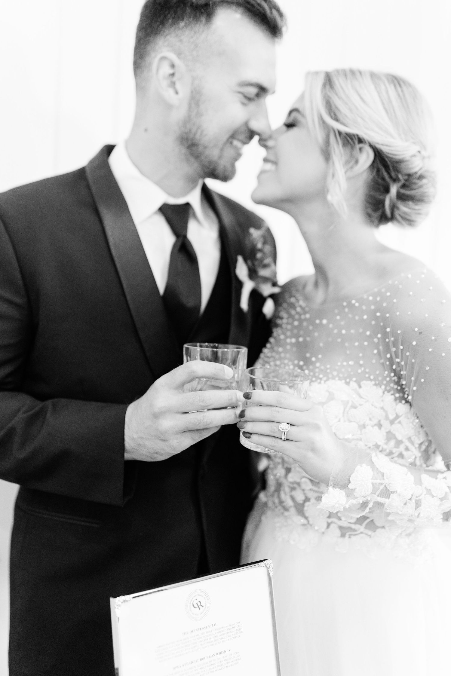 Light and airy 1868 Farmhouse Wedding in Boone, Iowa with Modern Dress gown