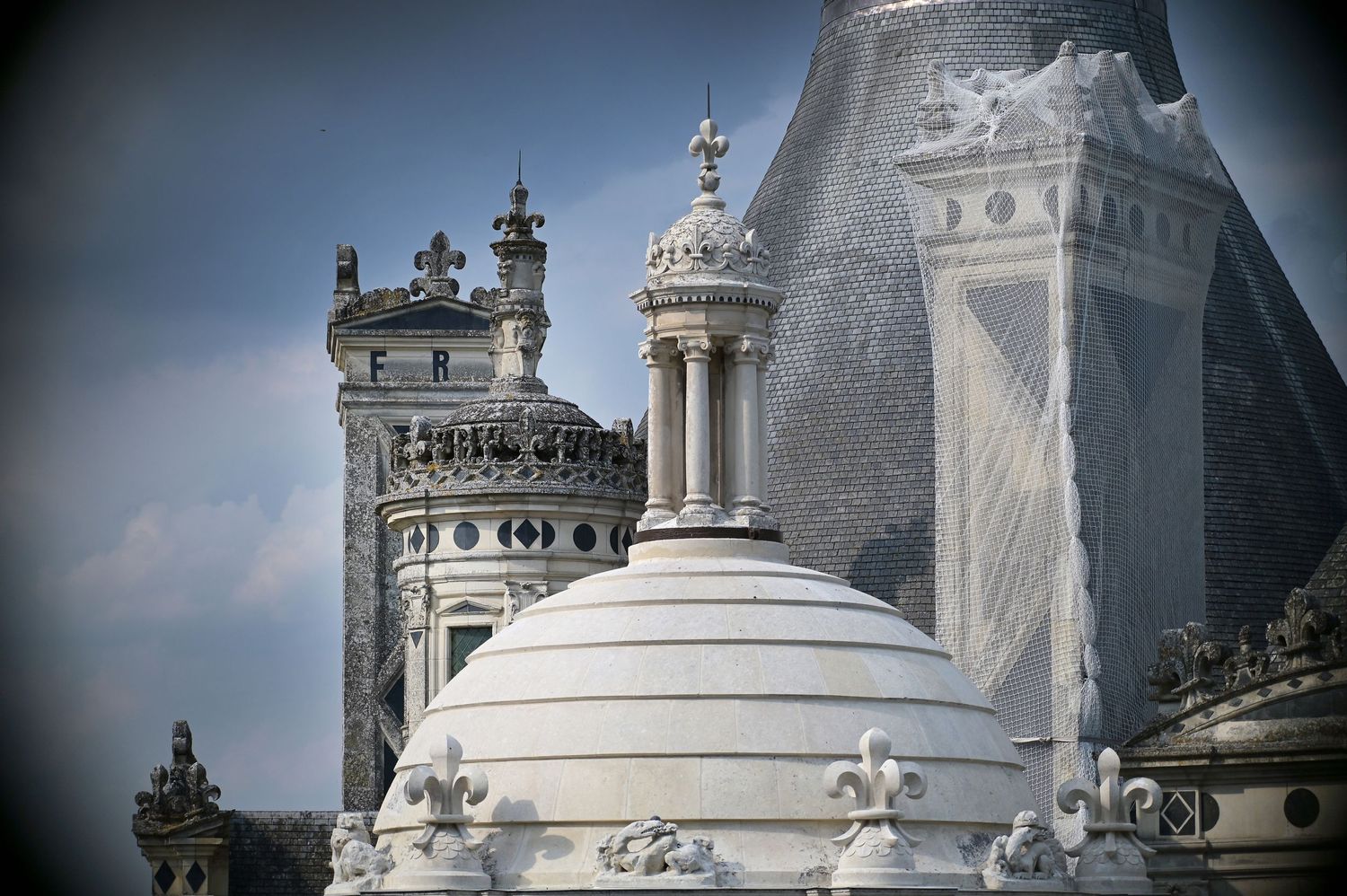 Parties hautes de l'aile royale au château de Chambord / Région Centre Val de Loire