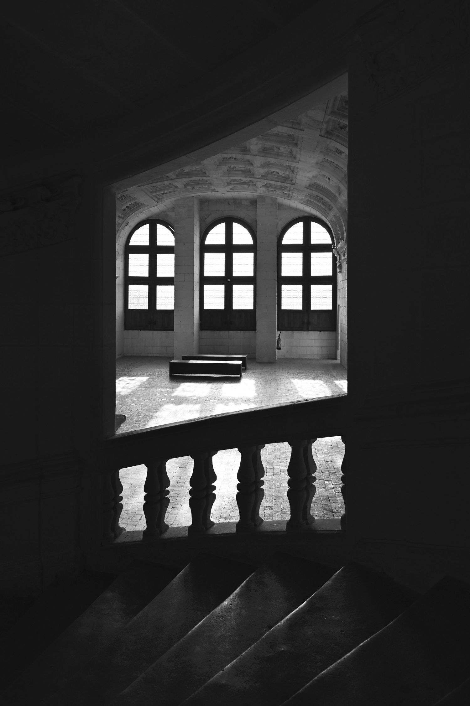 L'escalier à double révolution au château de Chambord / Région Centre Val de Loire
