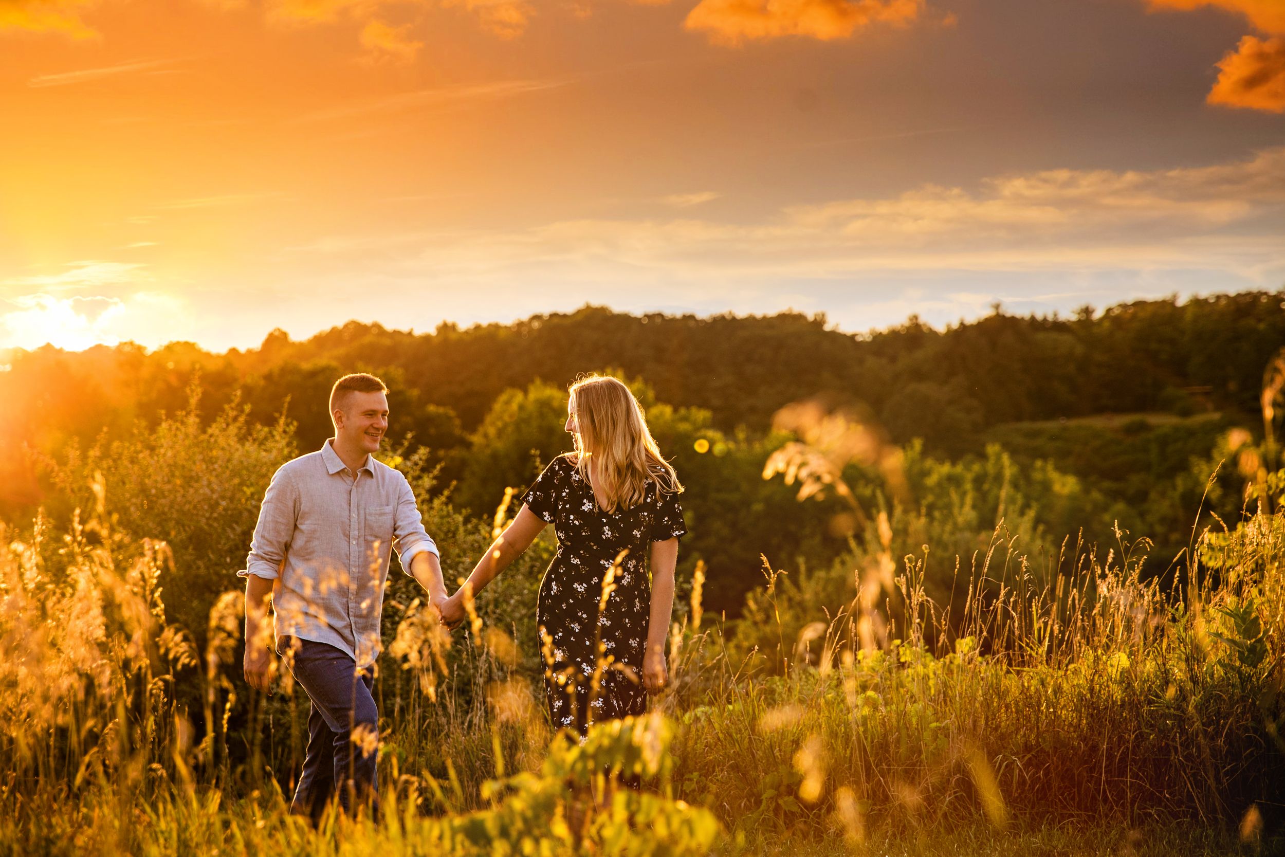 Dreamy summer engagement photos in Dundas and Ancaster Ontario by London wedding photographer Shawn Van Daele