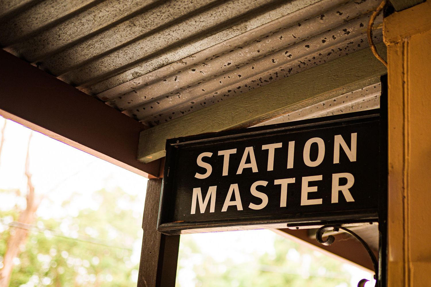 Station Master sign Menzies Creek Puffing Billy Station Dandenongs