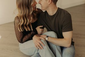 Downtown Engagement Photos With Dogs in Kansas City