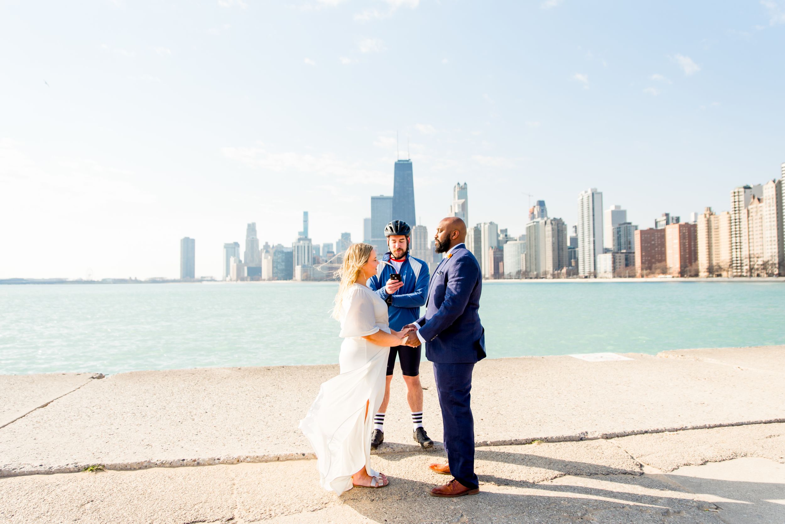 North Avenue Beach Chicago wedding photos