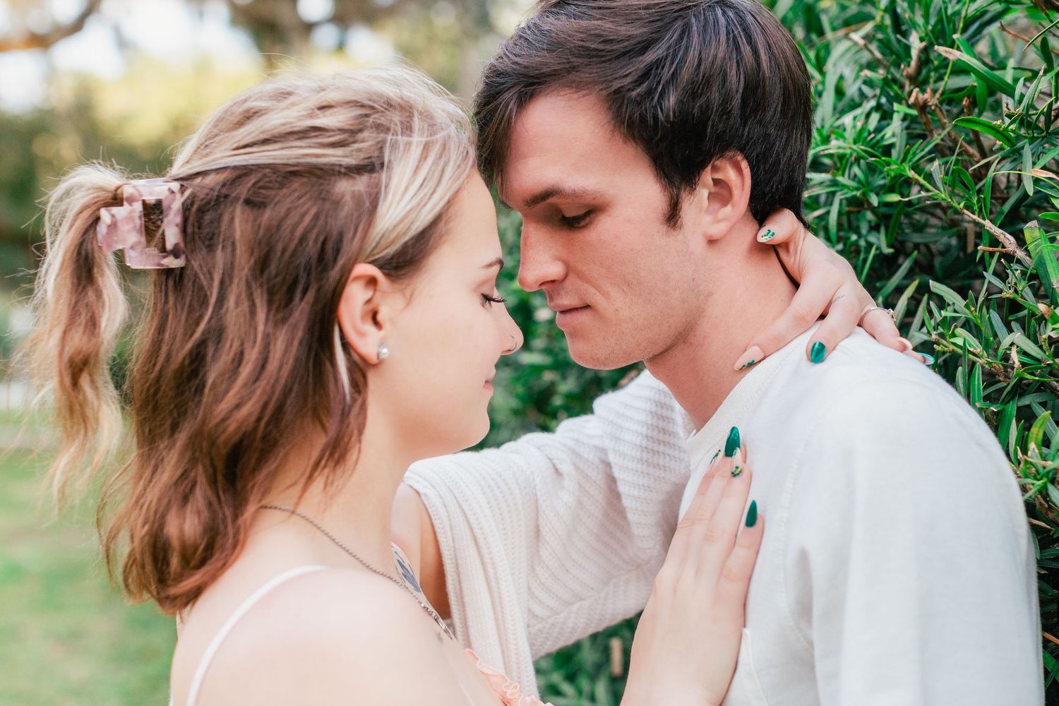 Intimate Engagement Photography at Washington Oaks Garden State Park Florida by Barry Mickler