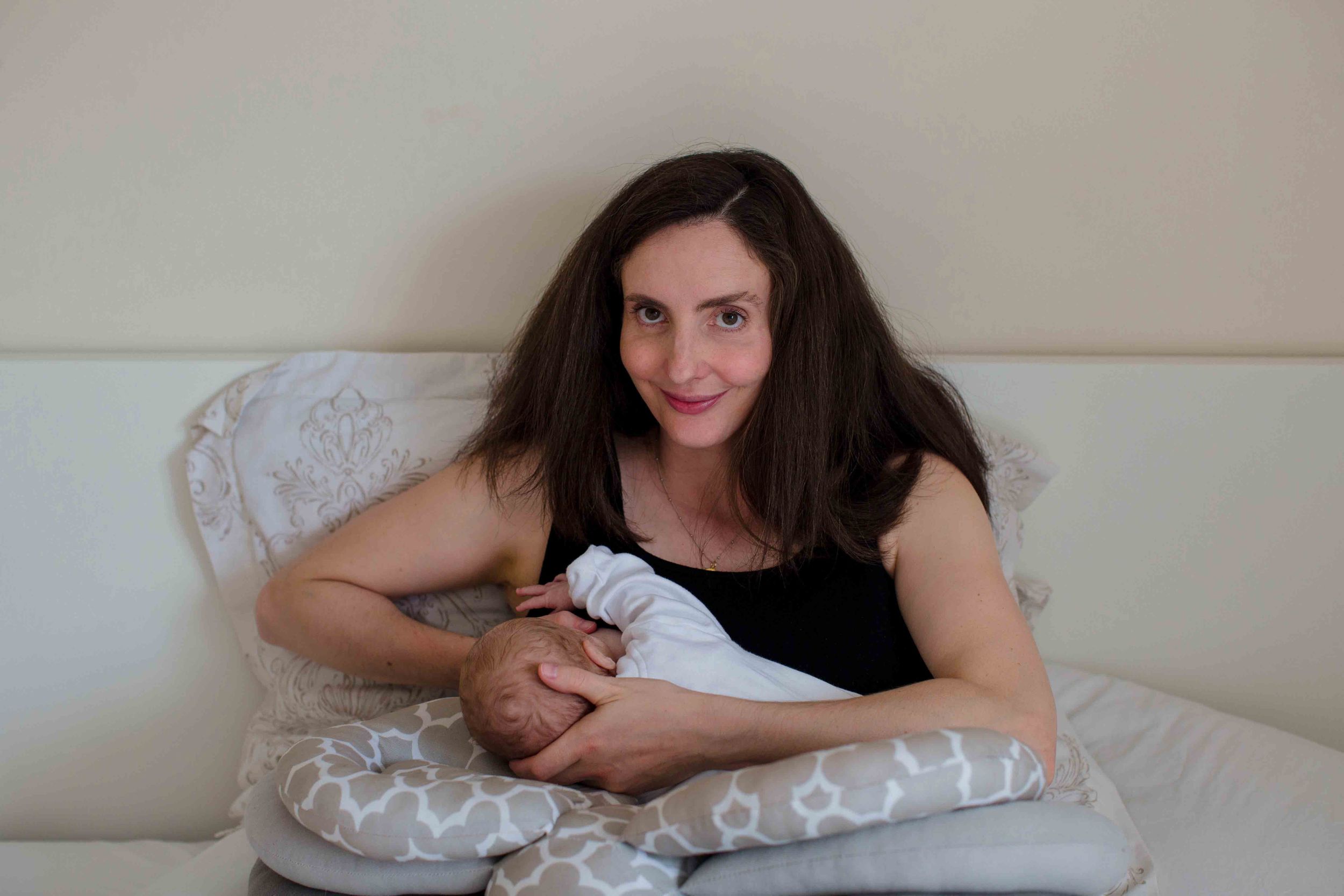 Lifestyle breastfeeding portrait at home Belfast, Northern Ireland