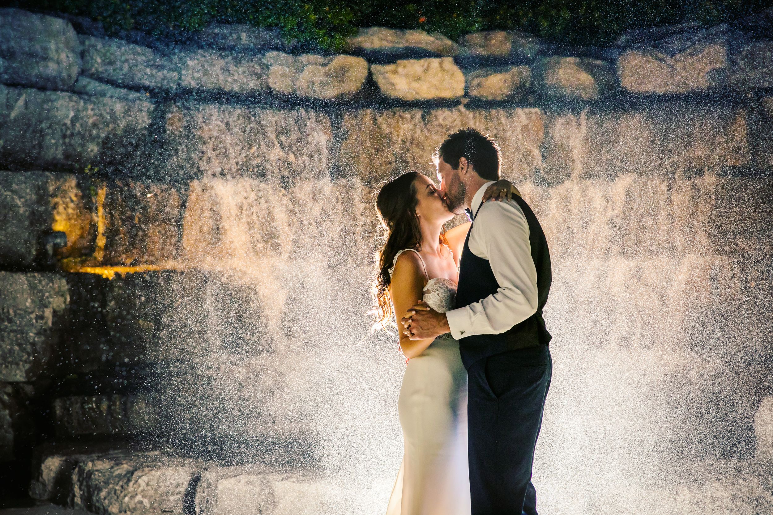 Whistle Bear Golf Club Nighttime Bride Groom Wedding Photos