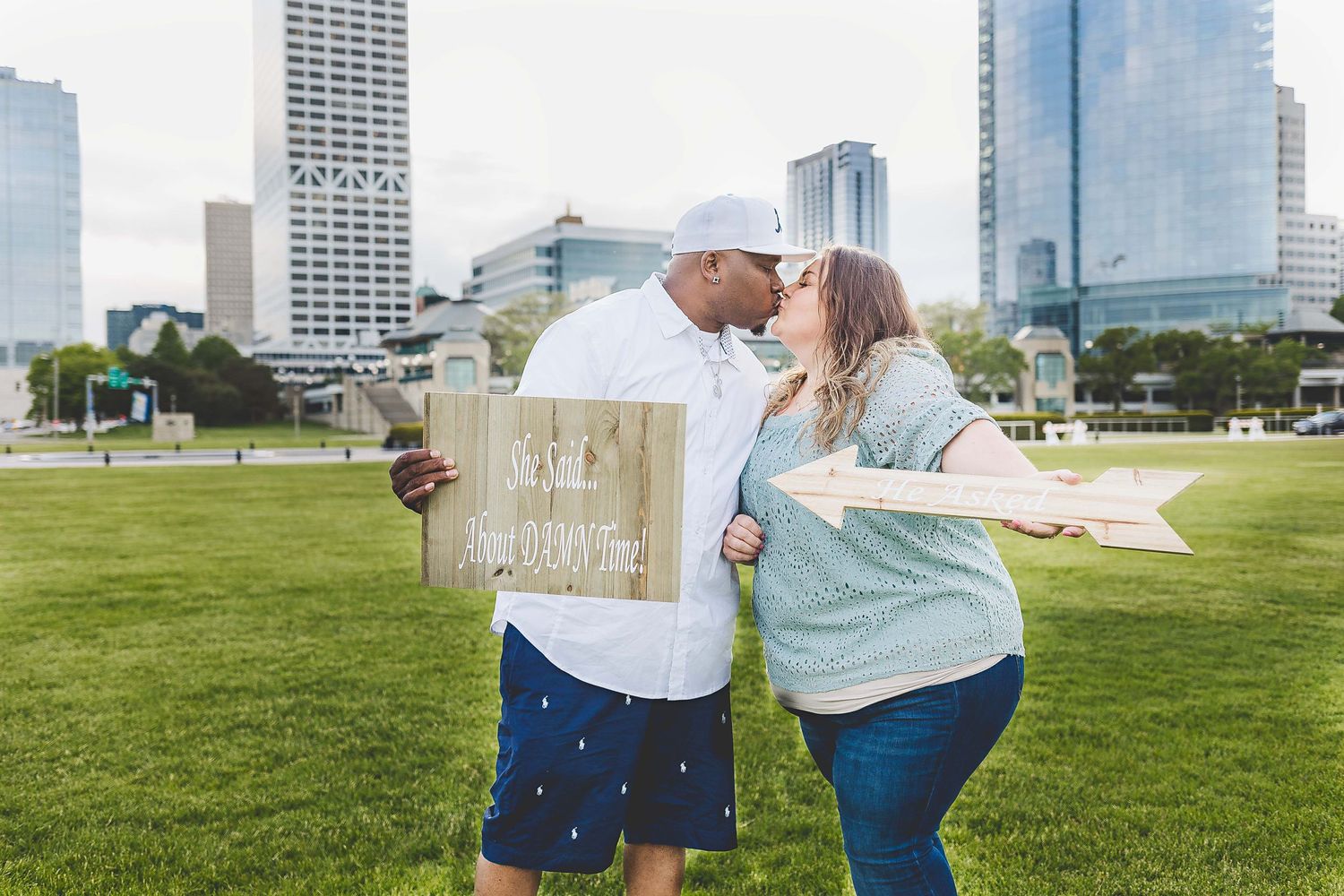 Engagement pictures Milwaukee, WI Historic third ward
