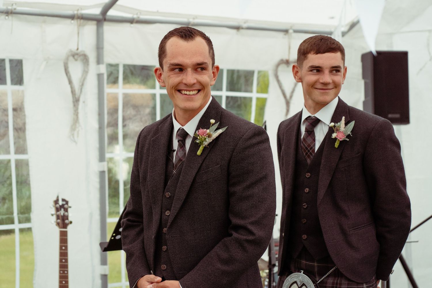 Backyard Microwedding Photography, Groom crying