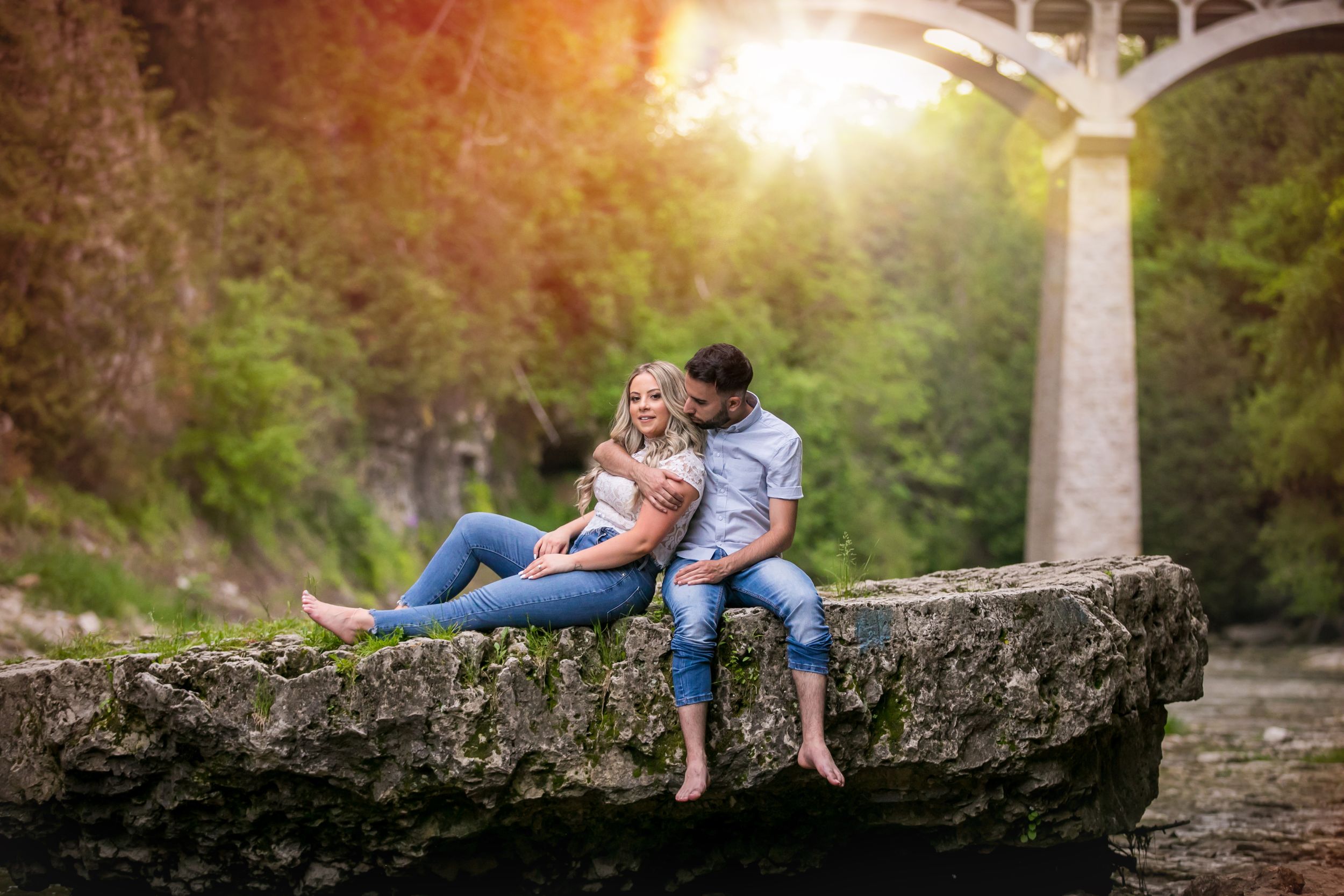 Elora Gorge Ontario Spring Summer Engagement Photos by Shawn Van Daele