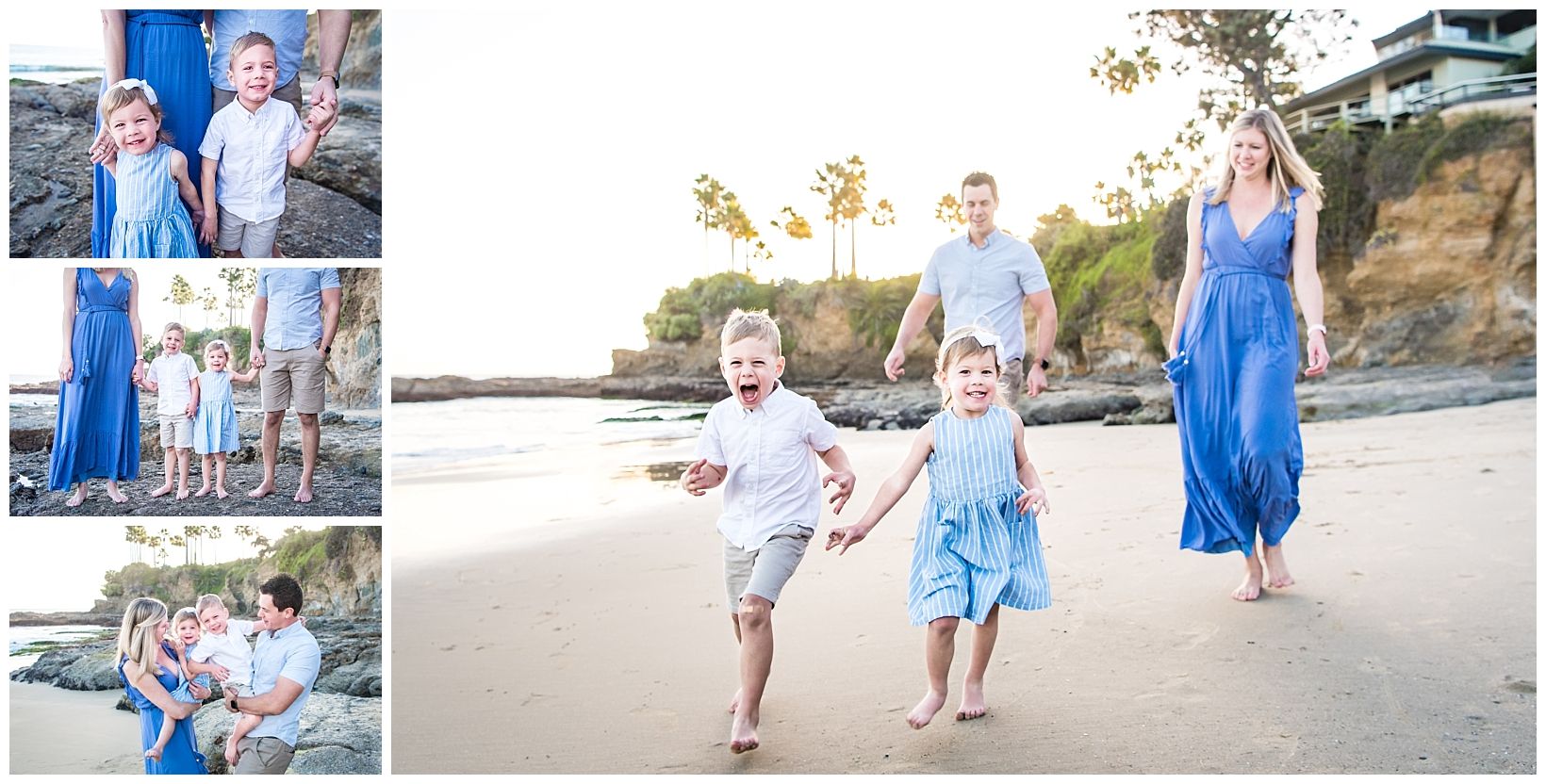 Family Photograph on the beach in Laguna Beach, CA