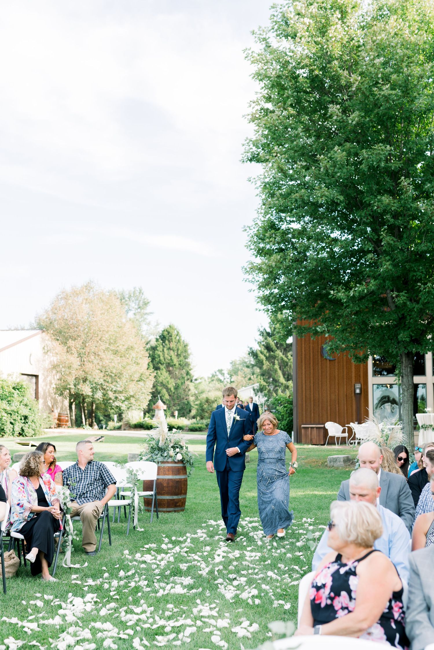Vineyard photos with white willow events at Prairie Moon Winery wedding in Ames, Iowa