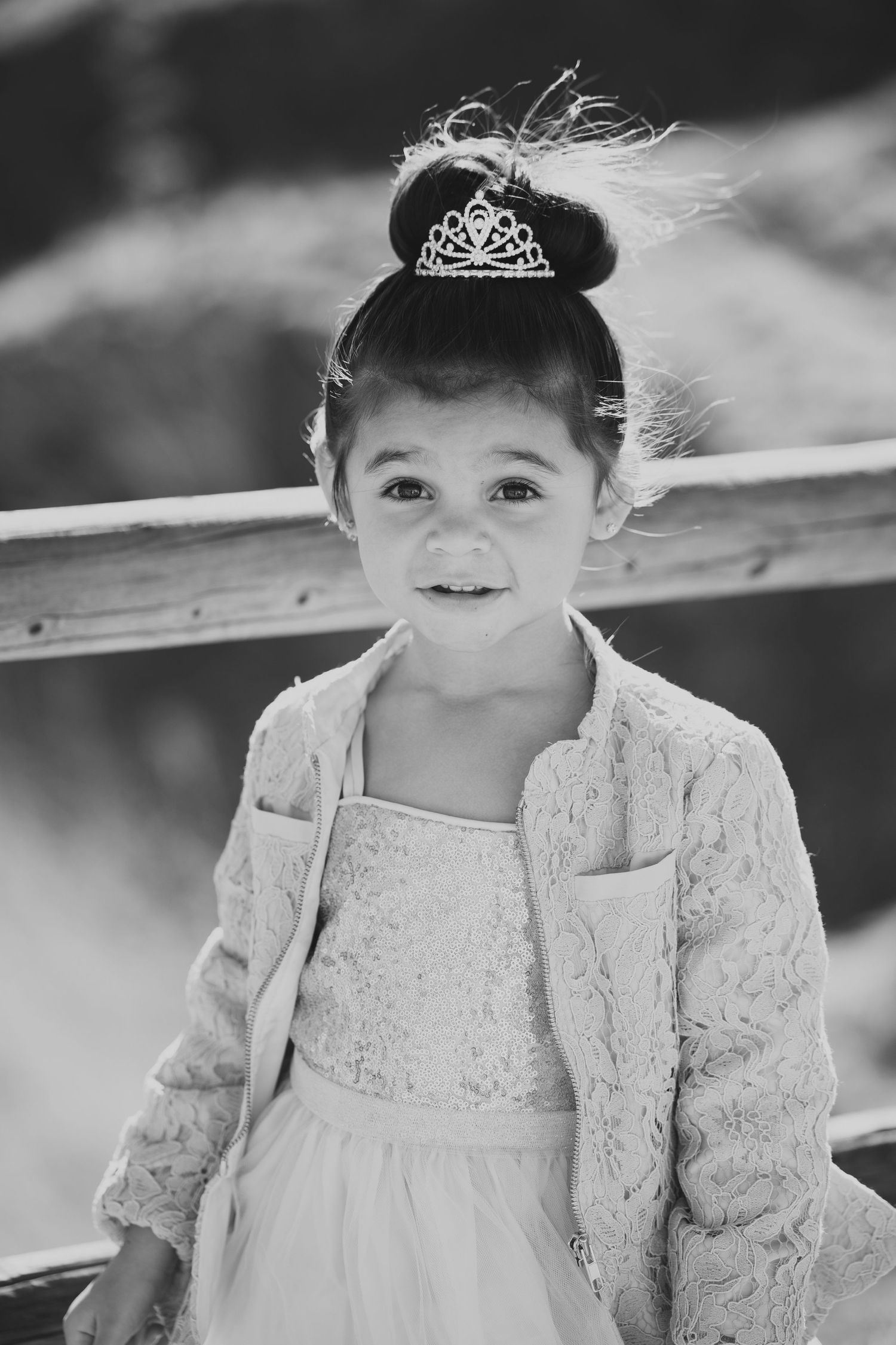 little girl with a princess tiara