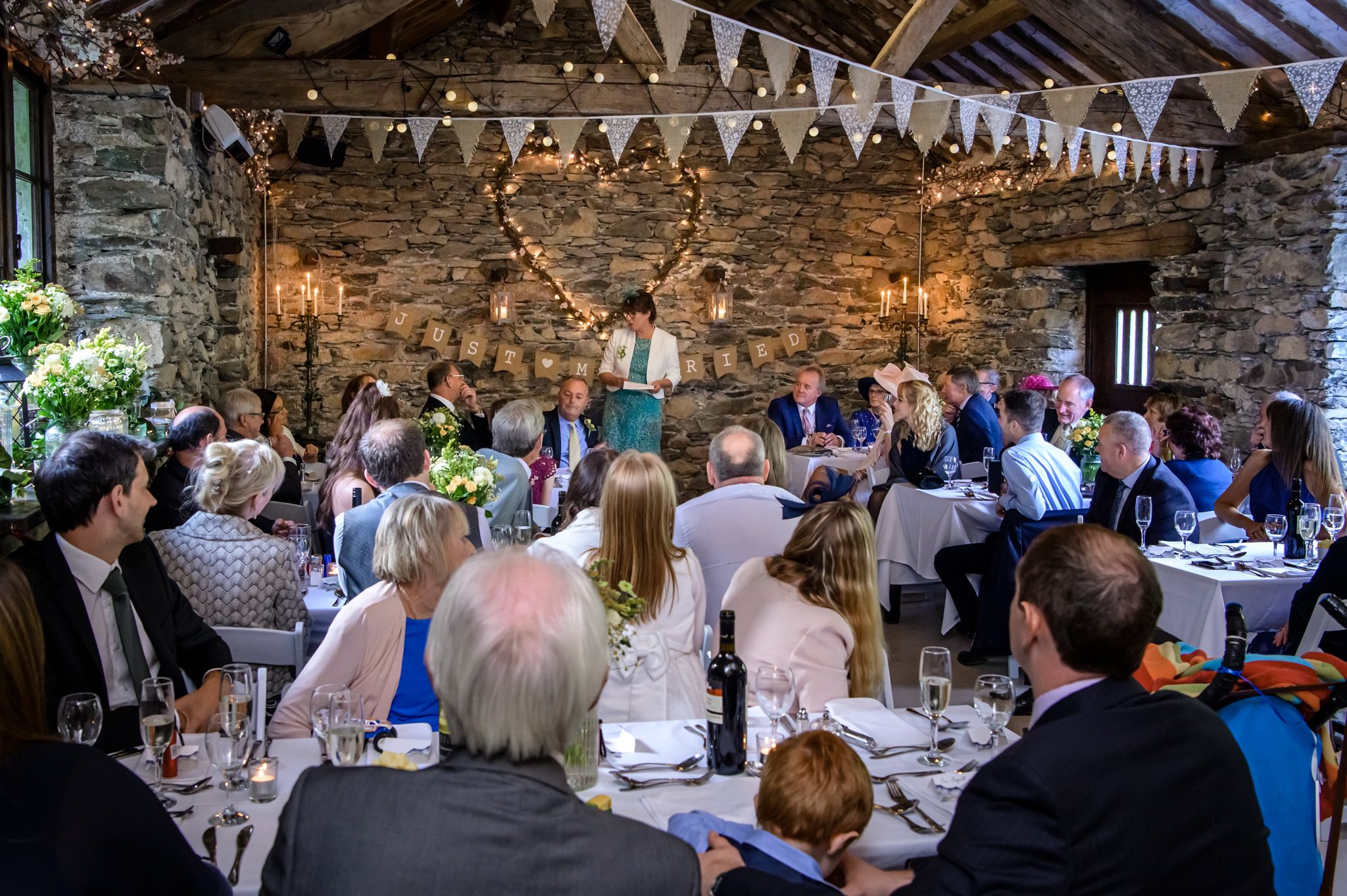 Speeches at Cote How barn wedding venue
