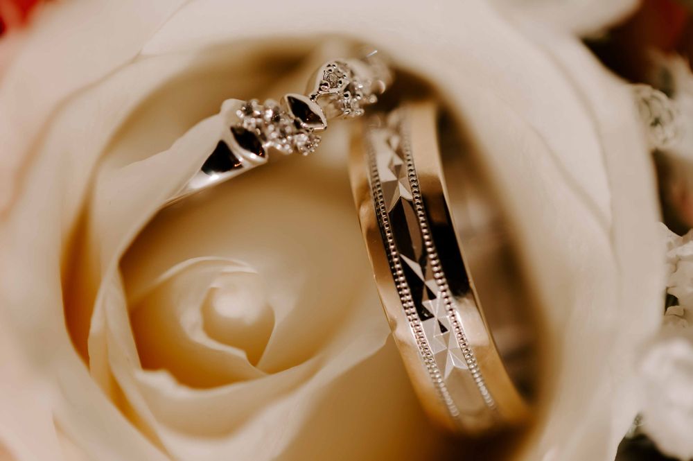 Wedding day details, flowers, rings