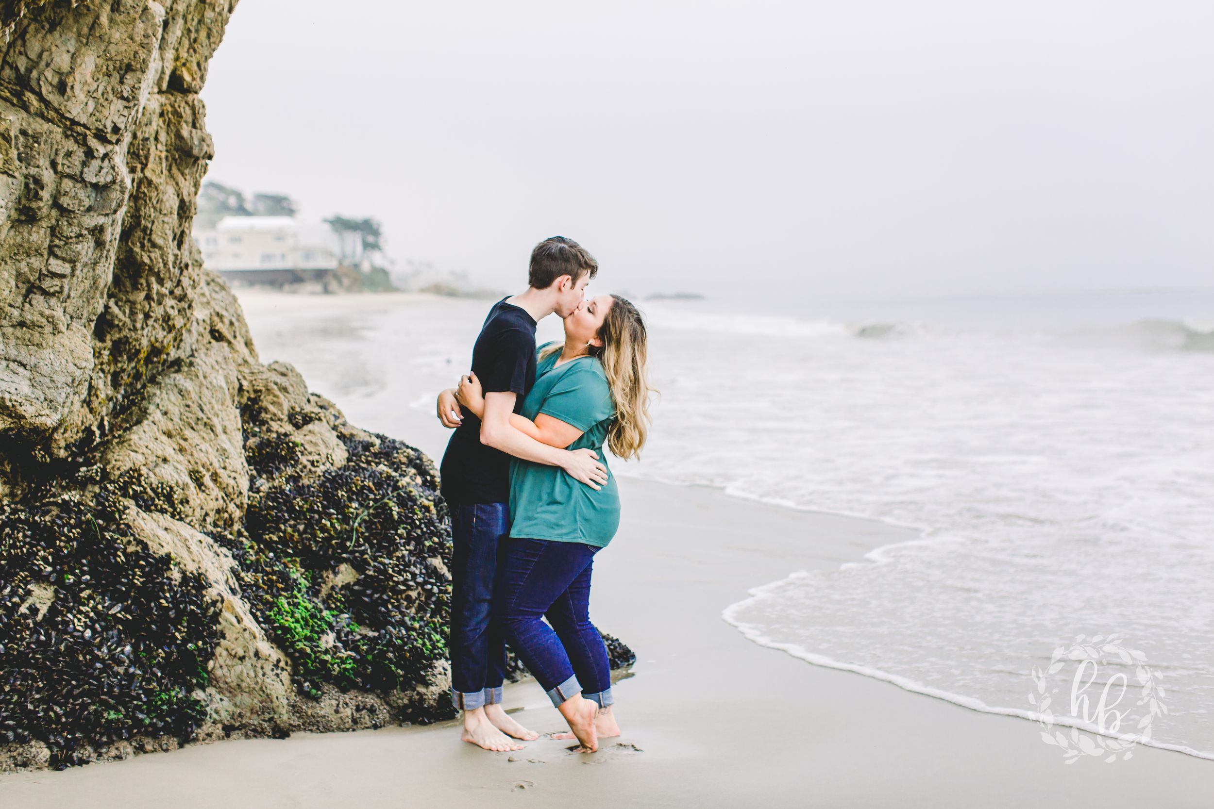 Malibu beach engagement photos