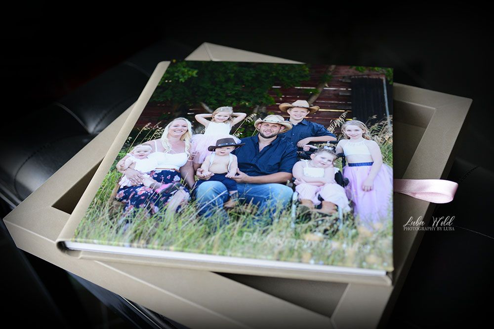 spokane family book wearing blue and pink western style country by photographer luba wold