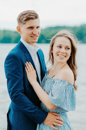 moody romantic engagement at long point state park katie graham photography traveling destination wedding photographer