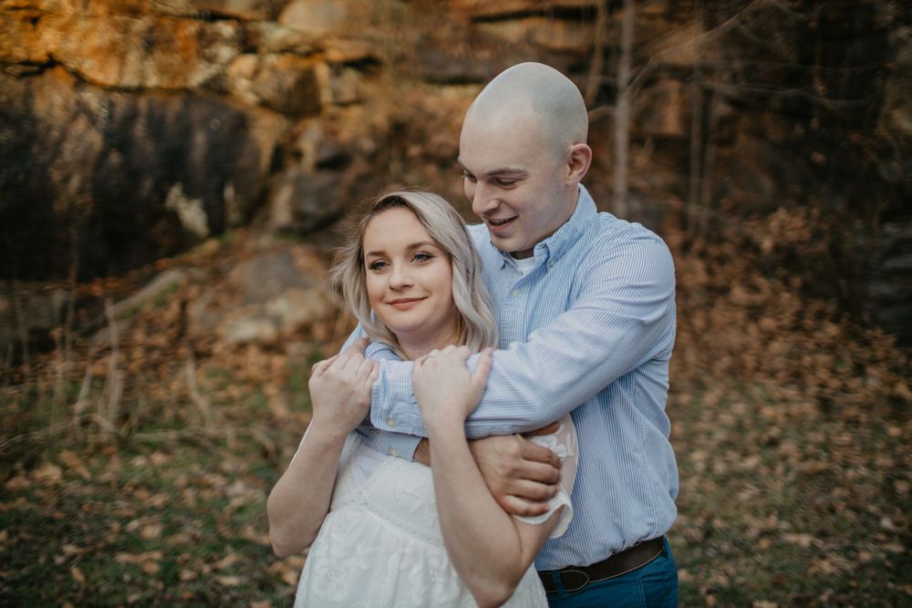 NC engagement photographer Valdese photographer waterfall adventure engagement north carolina elopement adventure photos
