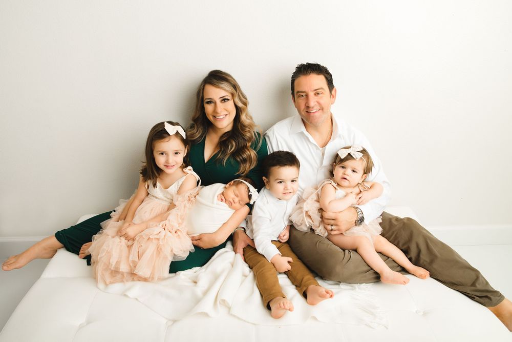 Family Newborn studio poses
