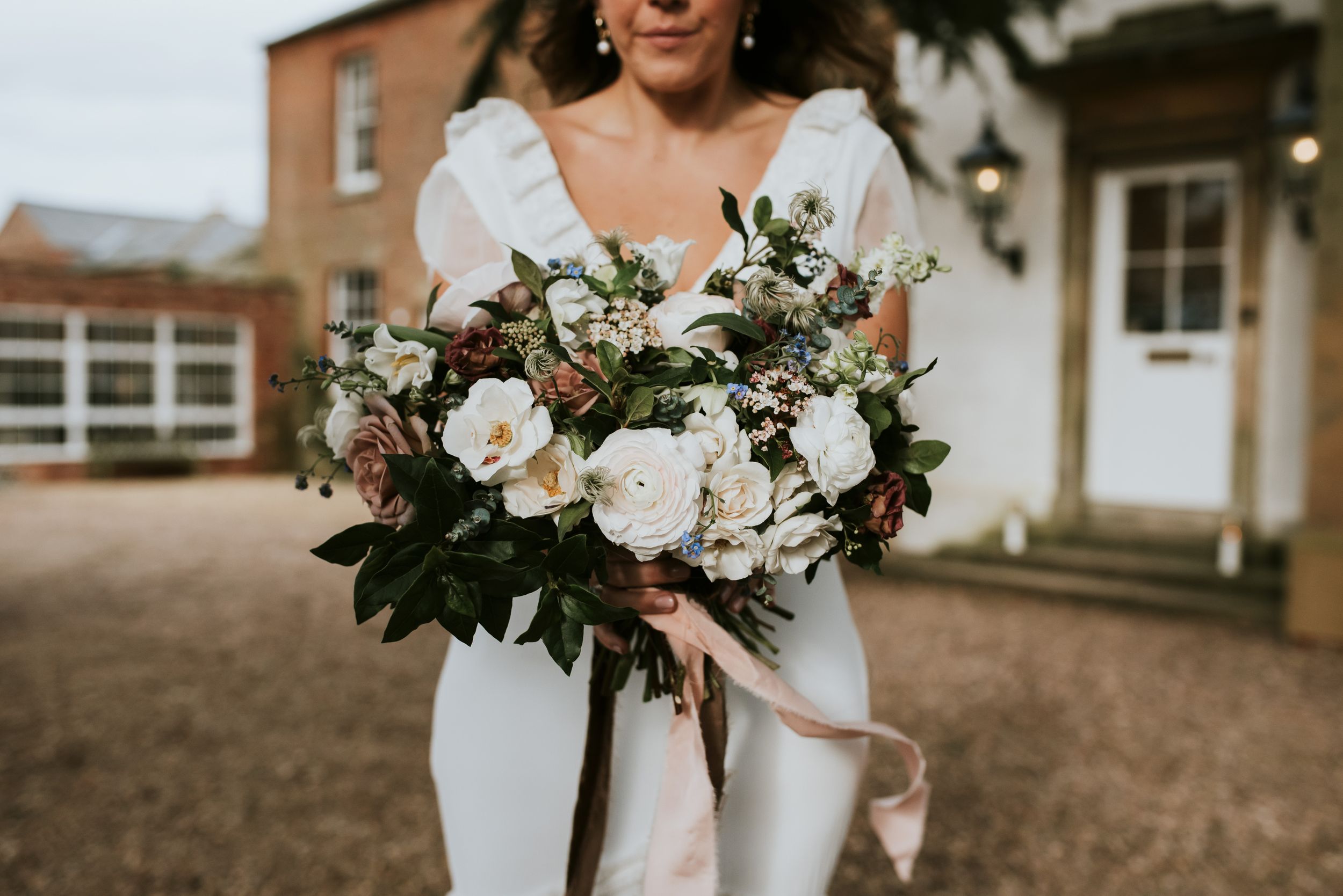 British flower bridal bouquet - Aswarby Rectory