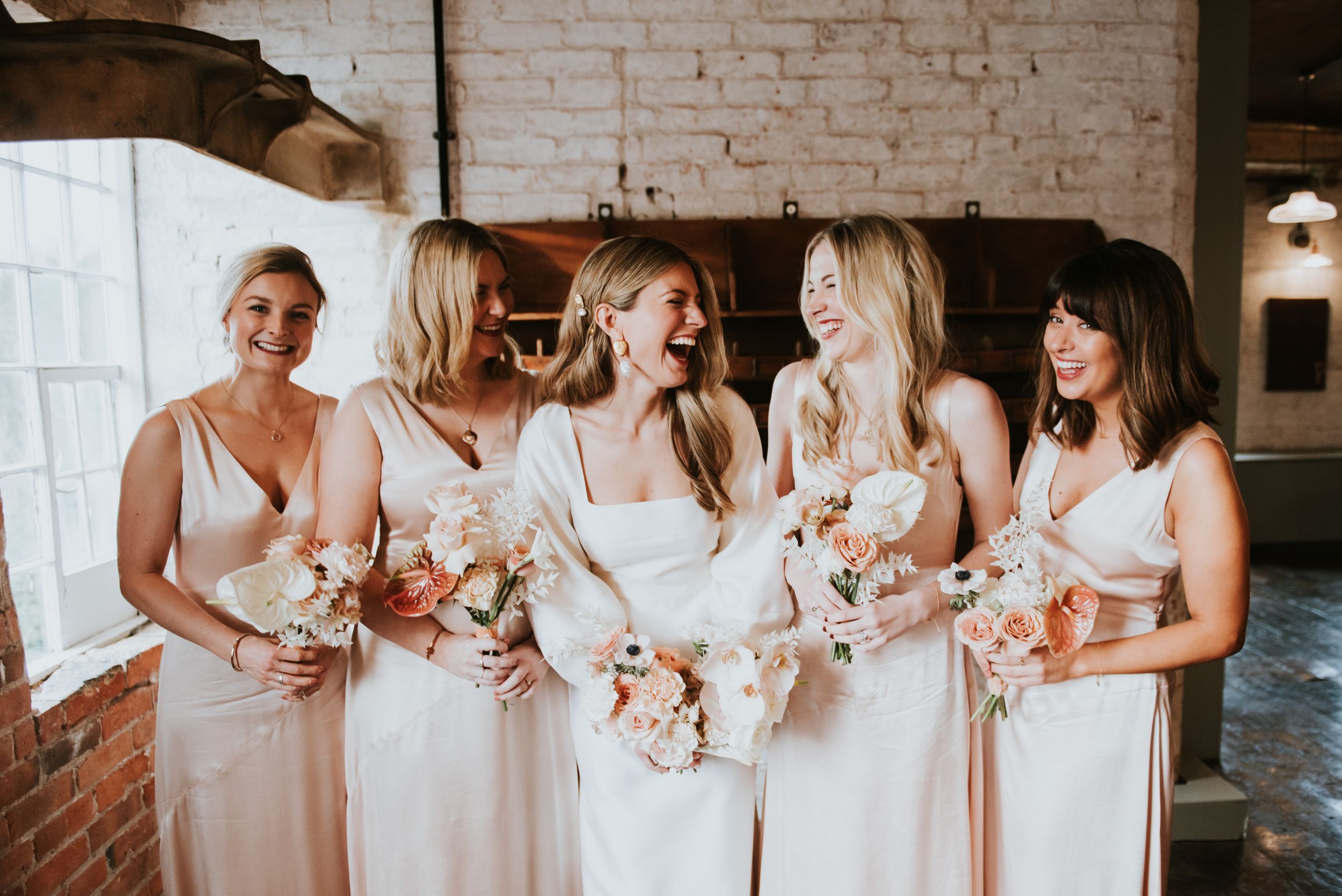 Bridesmaids style - The West Mill Derby Wedding Venue - Rosie Kelly Photography