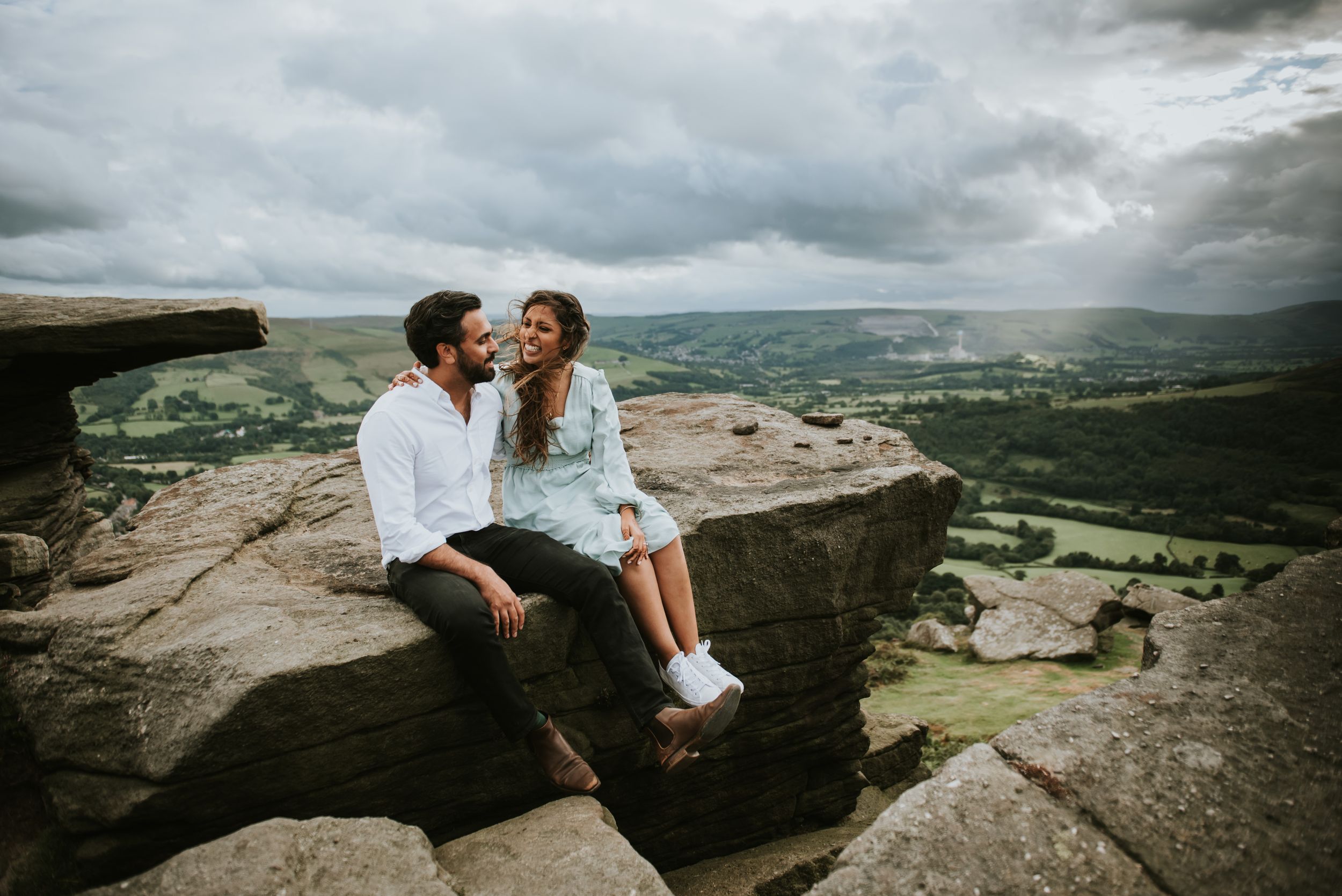 Bamford Edge Couple Shoot - Rosie Kelly Photography