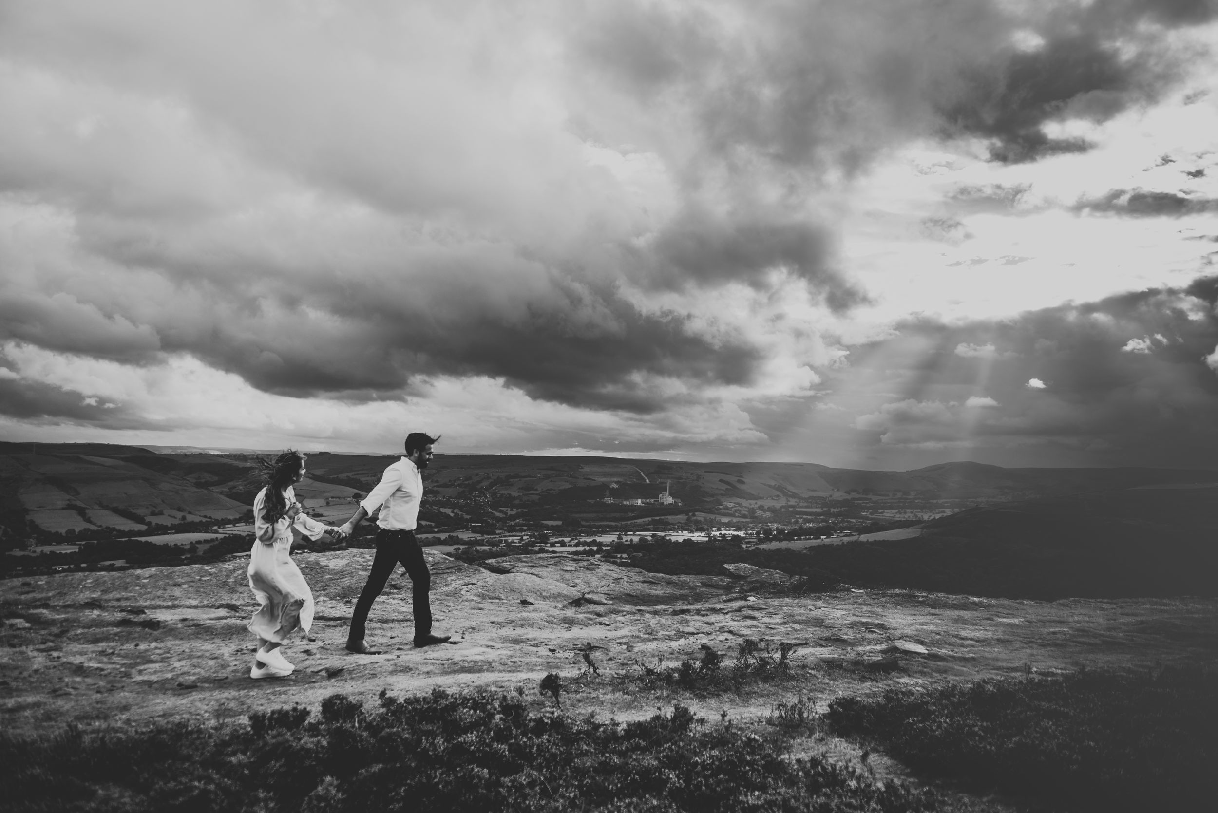 Bamford Edge Engagement Shoot - Rosie Kelly Photography