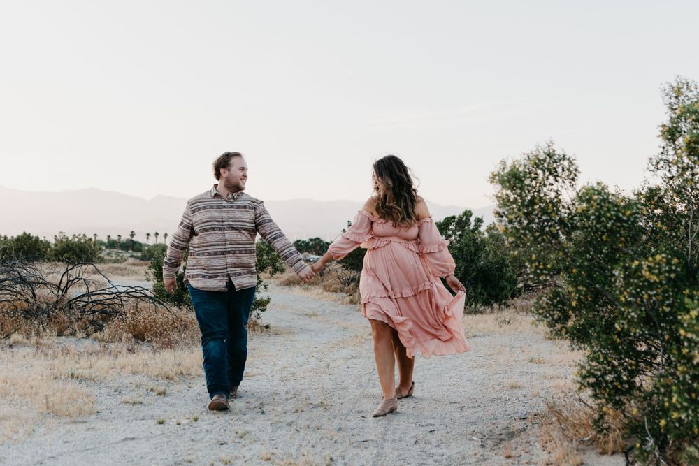 engagement session in desert palm springs california