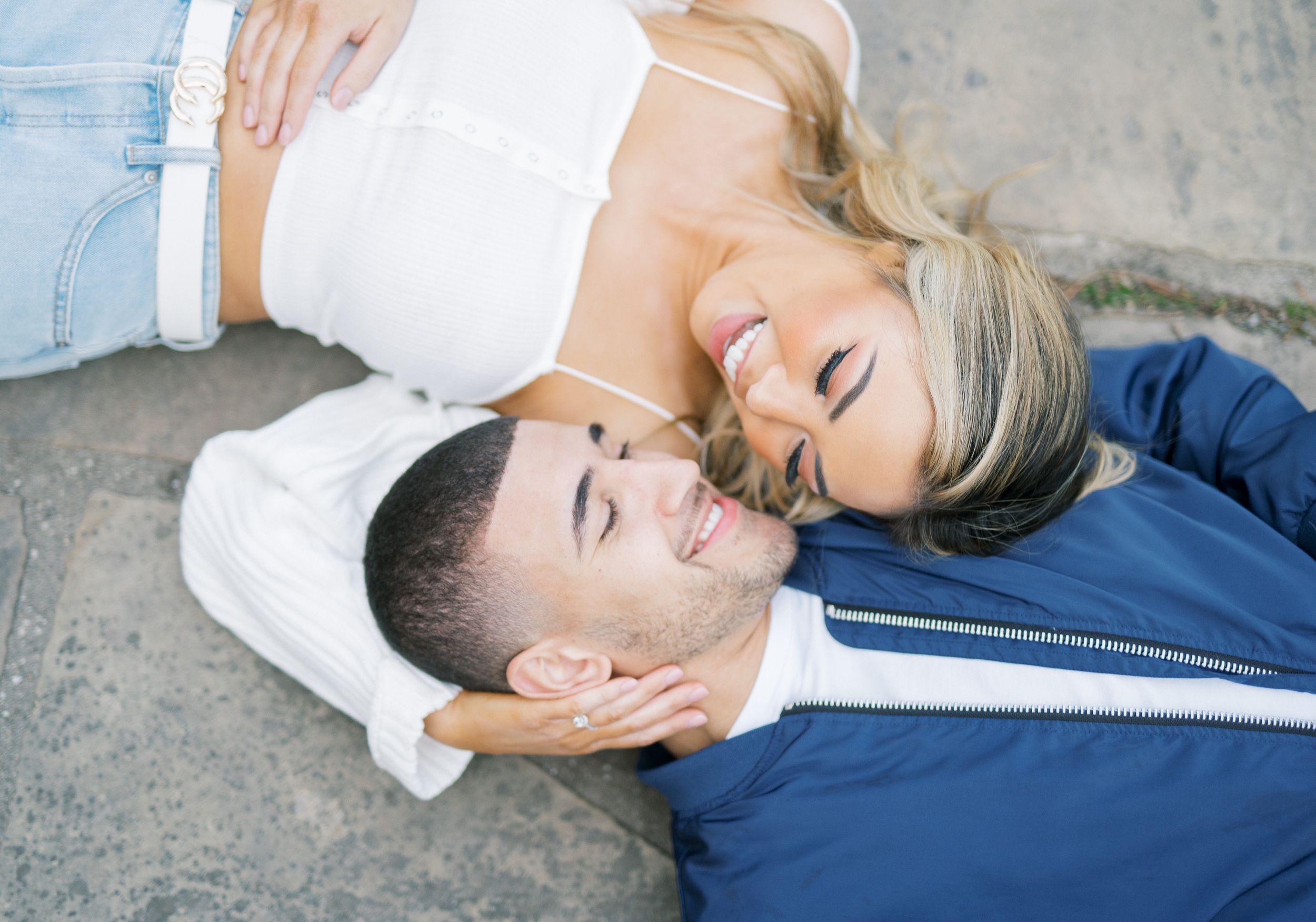 Light and airy film engagement Session at the Rose Gardens and Art Center in Des Moines, Iowa