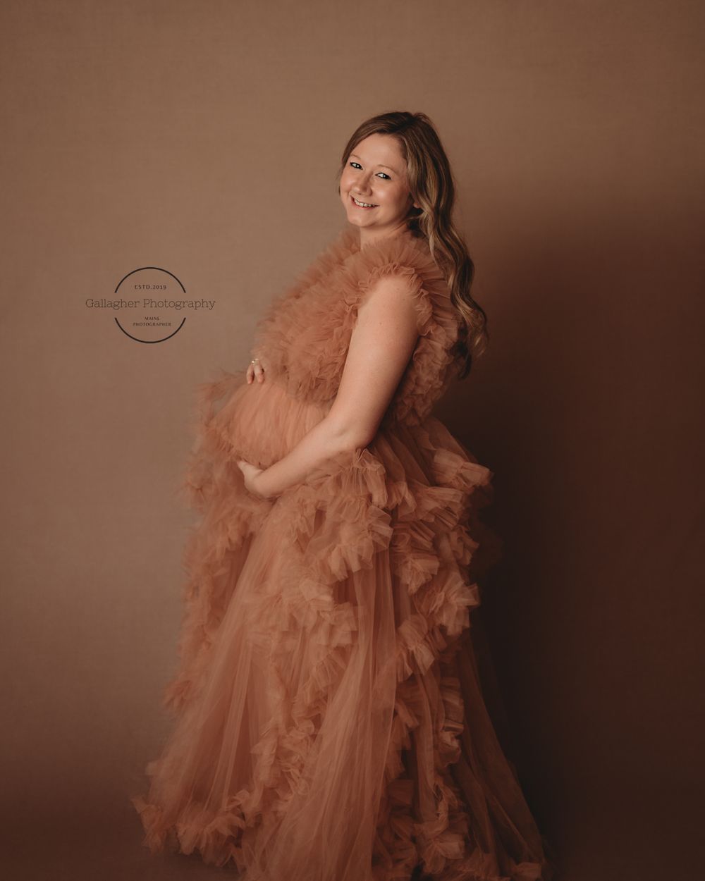 Intimate moment between mother and daughter during studio session