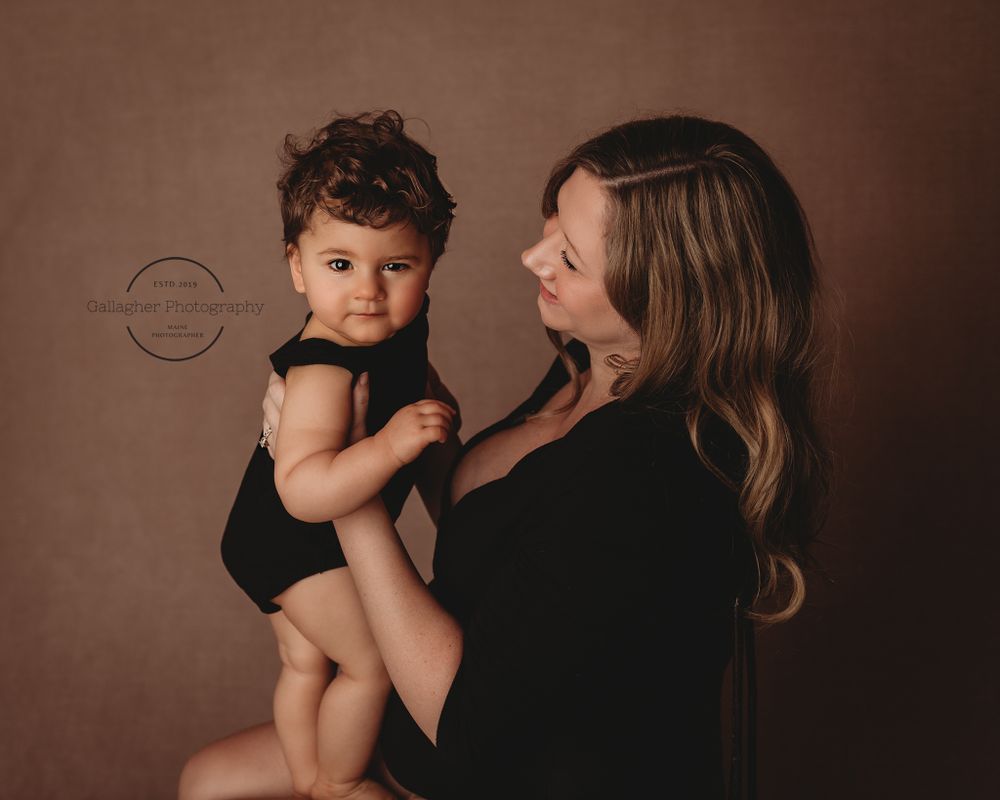 All Black Mommy & Me session in Maine