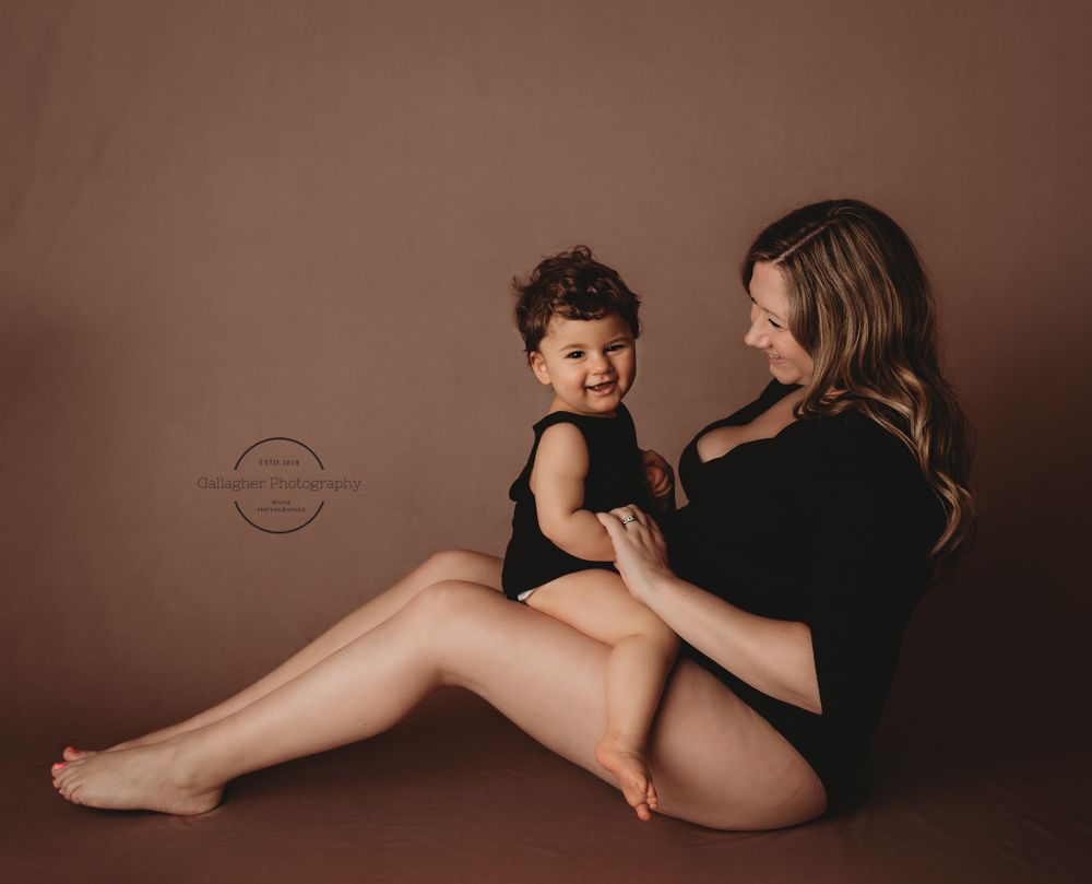 Intimate moment between mother and daughter during studio session