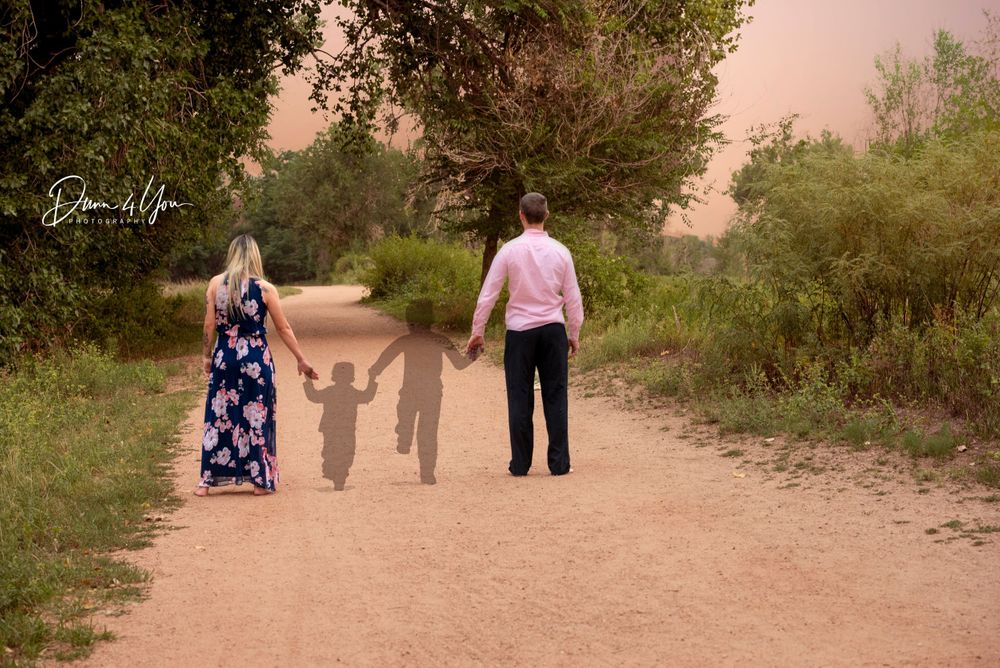 Parents with their Angel babies shadowns photogshopped together at Fountain Nature Center by Dunn 4 You Photography