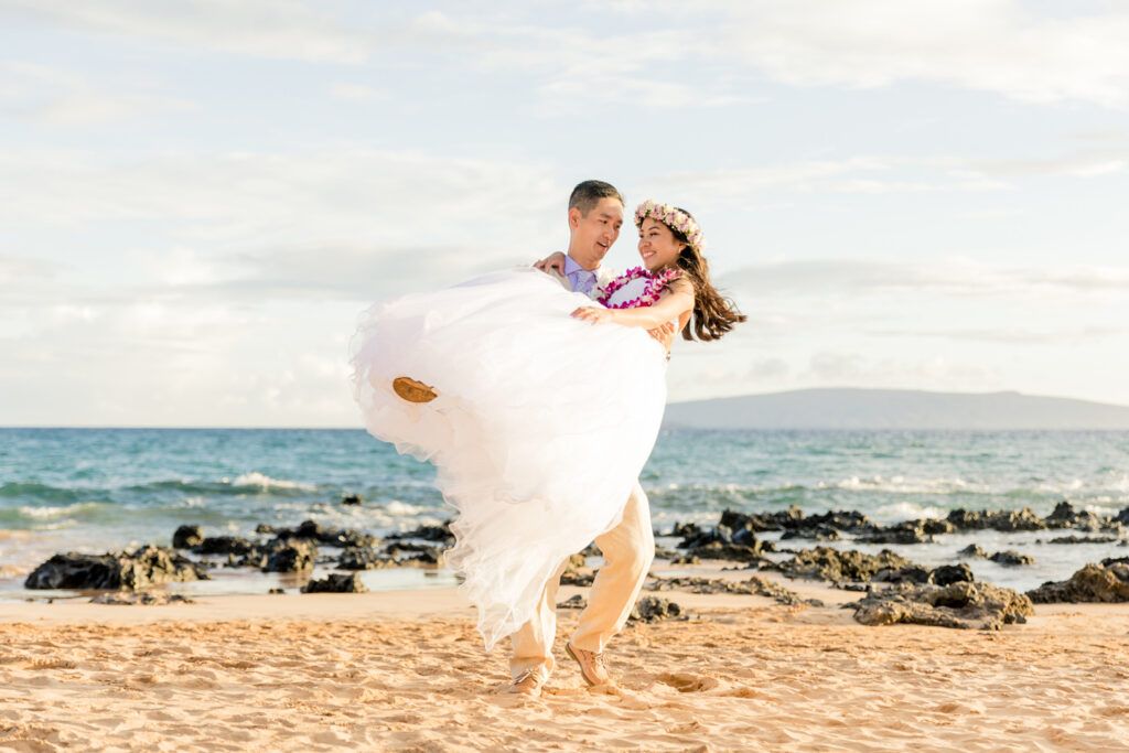 newlyweds twirling