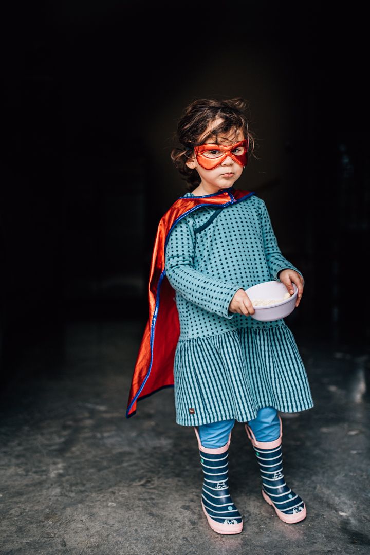 girl in superhero costume
